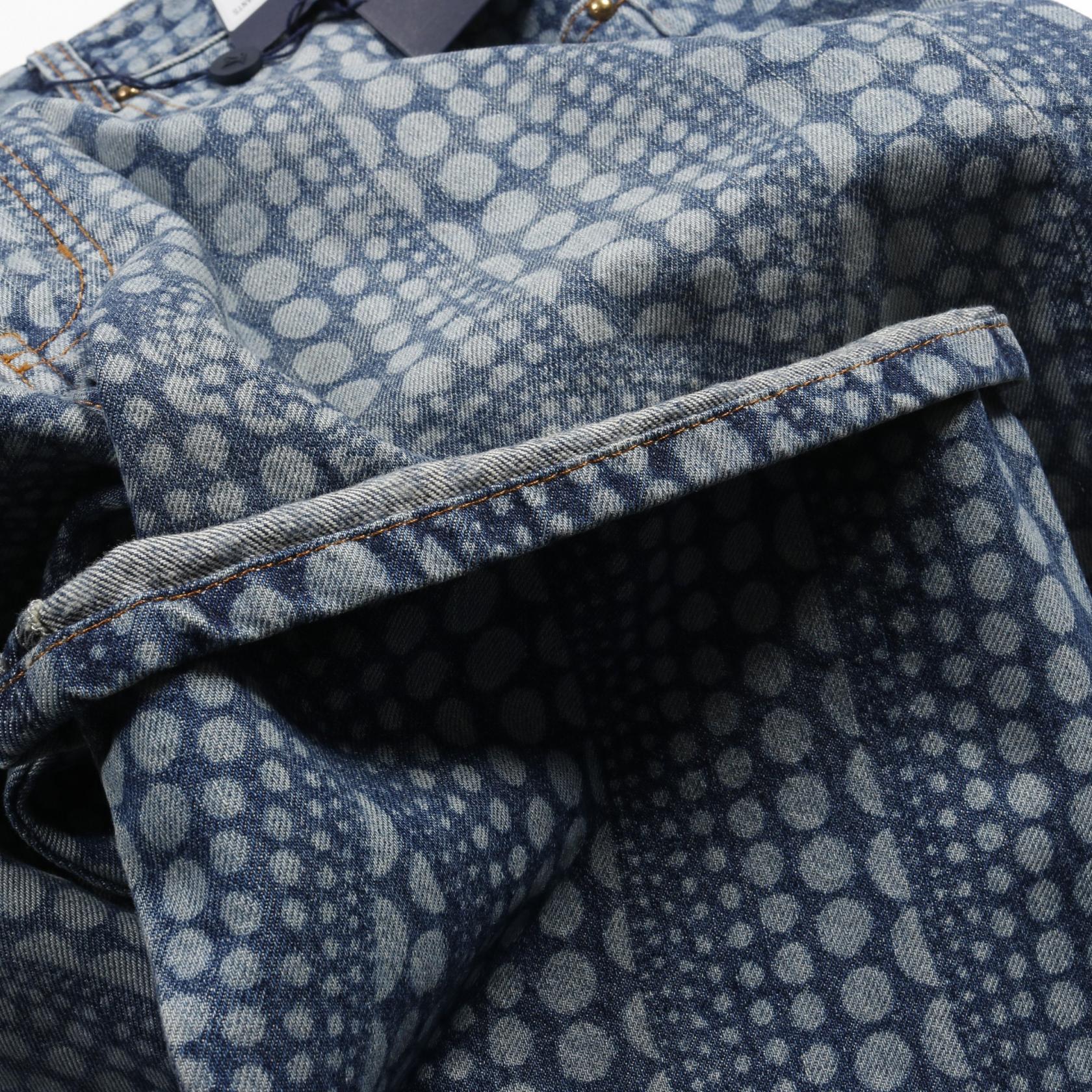 LOUIS VUITTON LV x YK Allover Pumpkin Denim pants jeans #32 RM232H