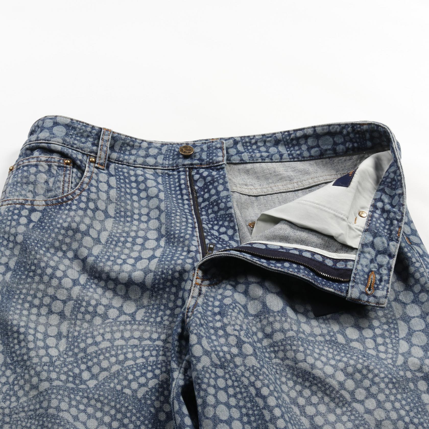 LOUIS VUITTON LV x YK Allover Pumpkin Denim pants jeans #32 RM232H