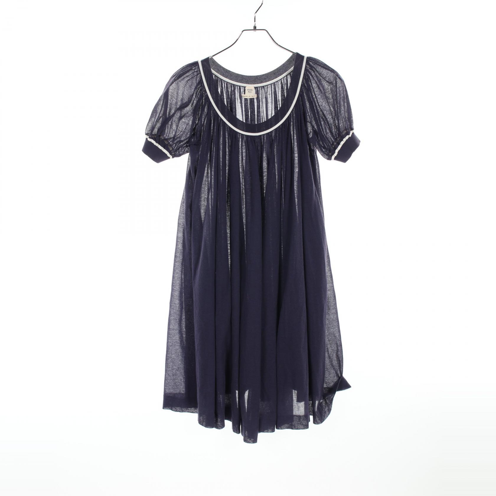 HERMES Dress cotton Nylon Navy Used Women size 34 | eBay HERMES Dress cotton Nylon Navy Used Women size 34 | eBay