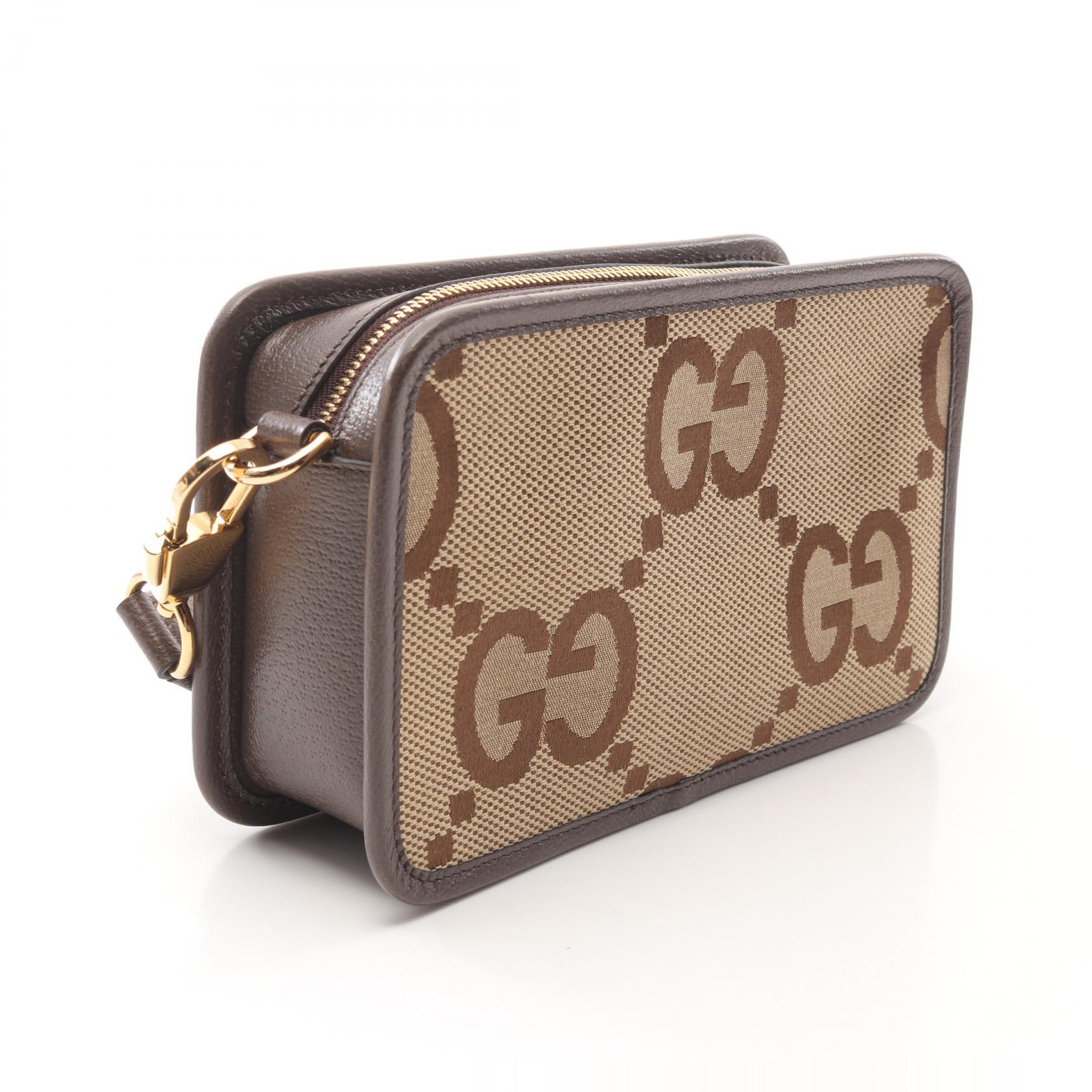︎☺︎sou☺︎☺︎ GUCCI Jumbo GG mini bag Shoulder crossbody Bag 696075 canvas