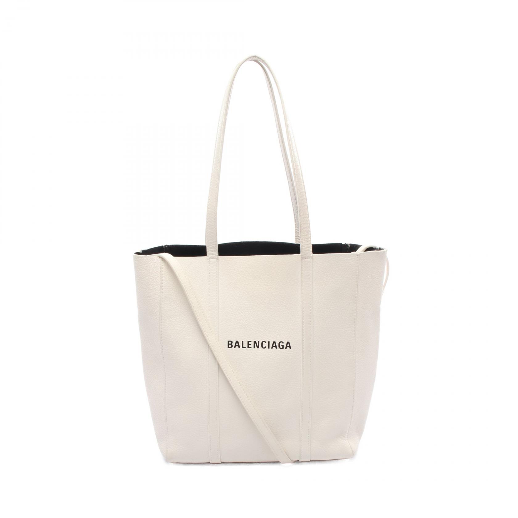 BALENCIAGA EVERYDAY TOTE XS Shoulder Bag 551810 leather White Used