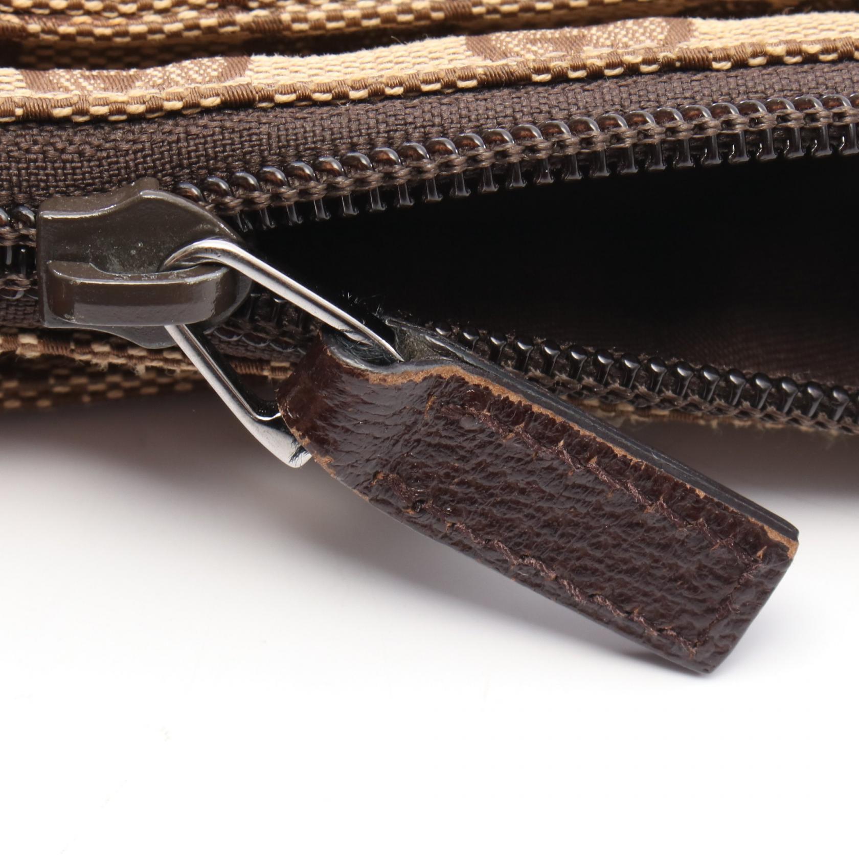 GUCCI GG canvas sherry line Shoulder Bag 146309 canvas leather