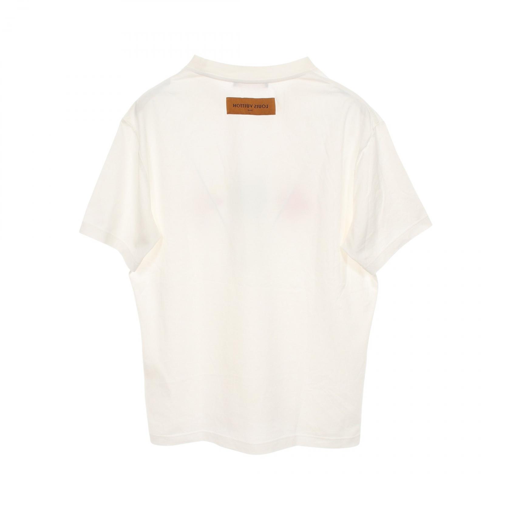 LOUIS VUITTON - LOUIS VUITTON ルイヴィトン プリント ホワイト マルチカラー Tシャツ RM202M NPG HJY01W 良品 中古 4c074616 LOUIS VUITTON Multicolor Monogram T-shirt RM202M NPG HJY01W
