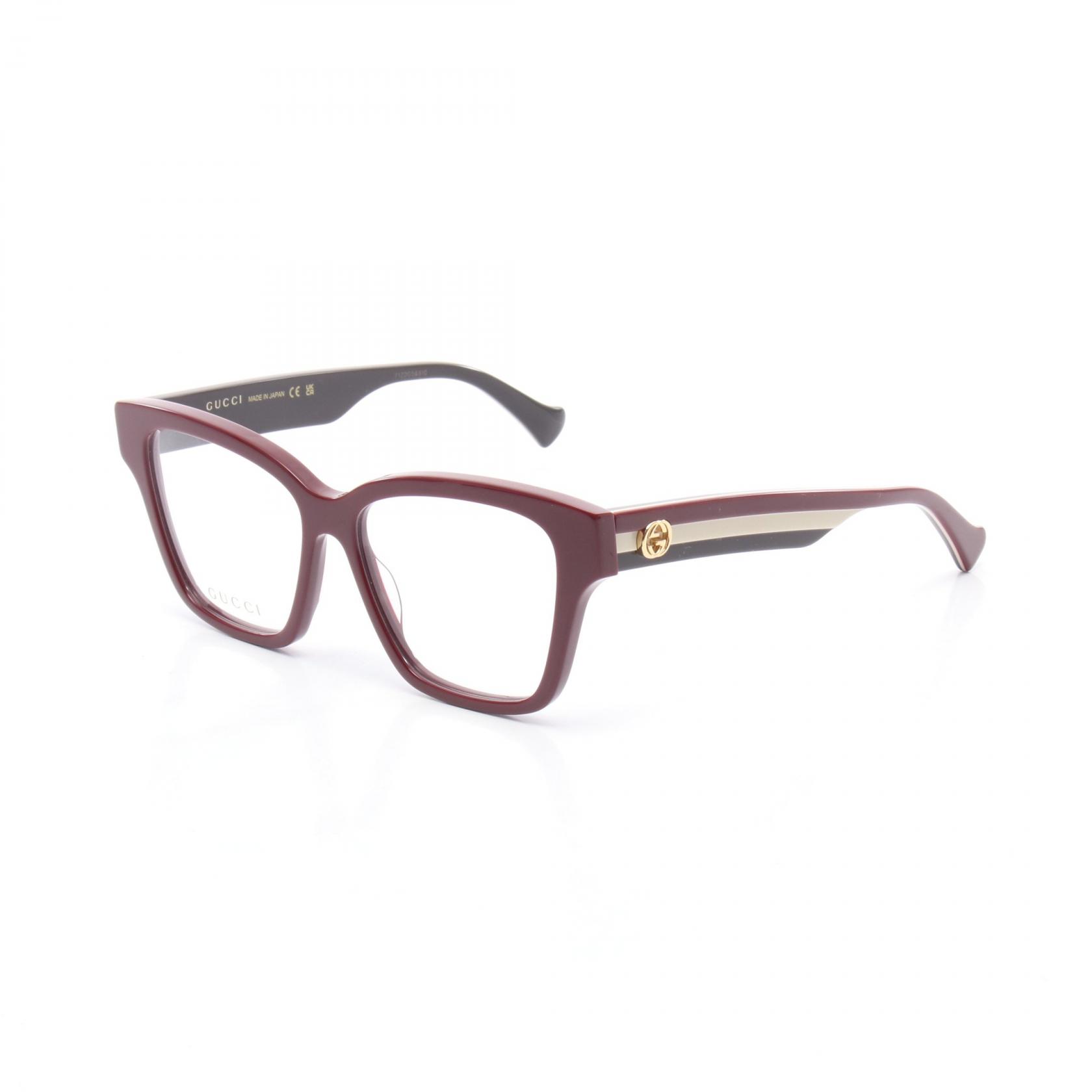 GUCCI Interlocking G Glasses GG1302O Plastic Bordeaux Beige  display picture 1