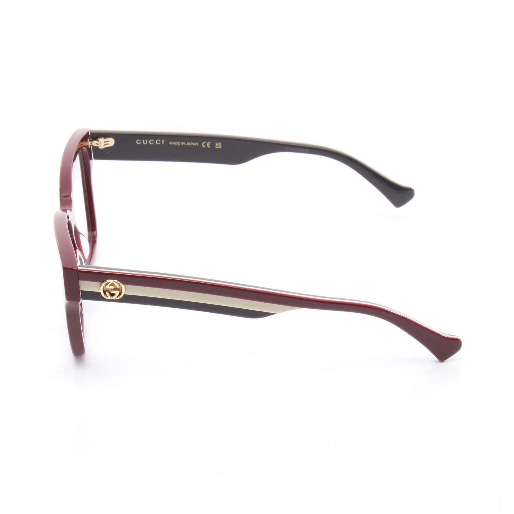 Gucci Interlocking Heart Bordeaux Plastic Eyewear Gucci GG1715O 016 Burgundy Eyeglasses - eye-oo.com main image 3