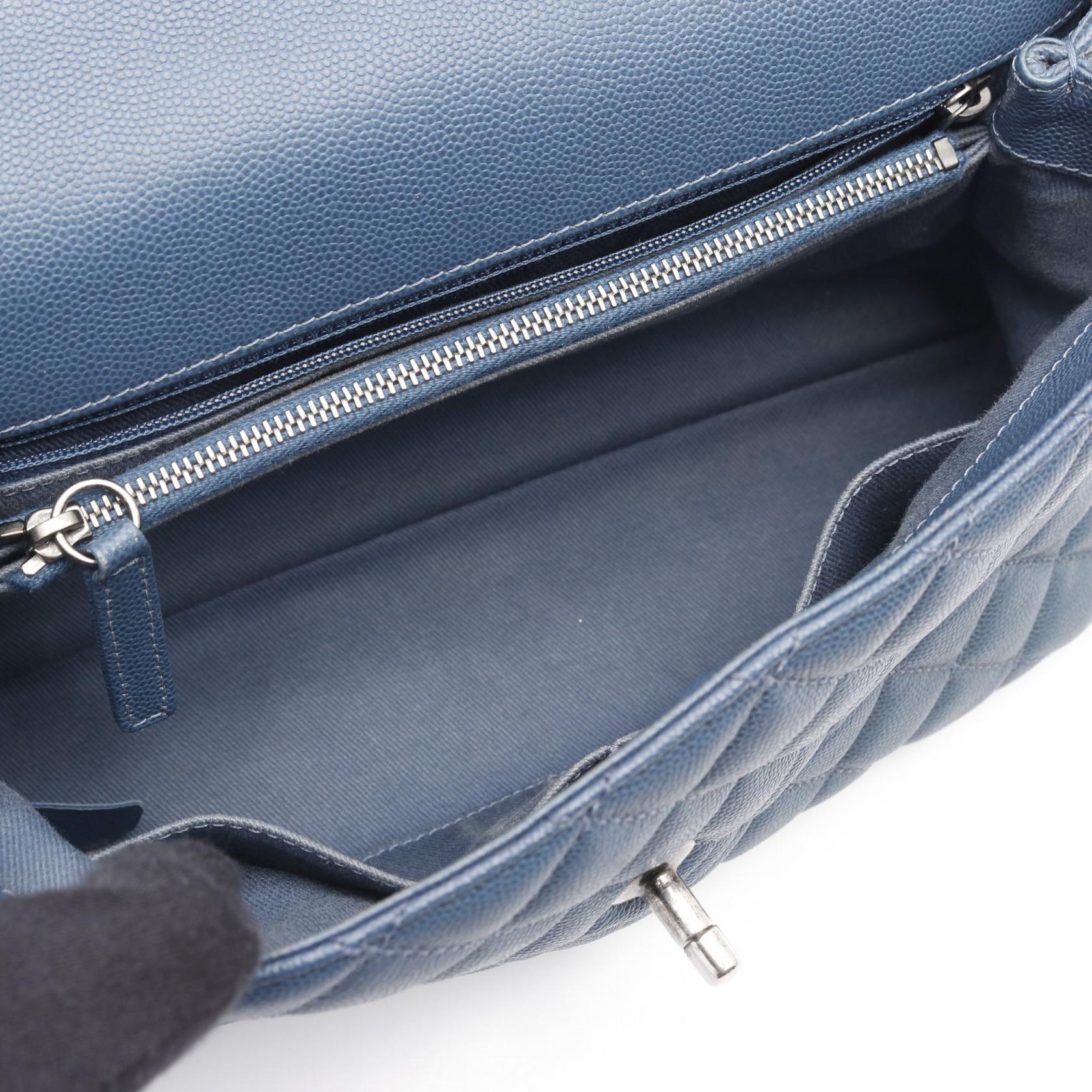 CHANEL Coco 29 Top Handle Flap Matelasse Shoulder Handbag A92991