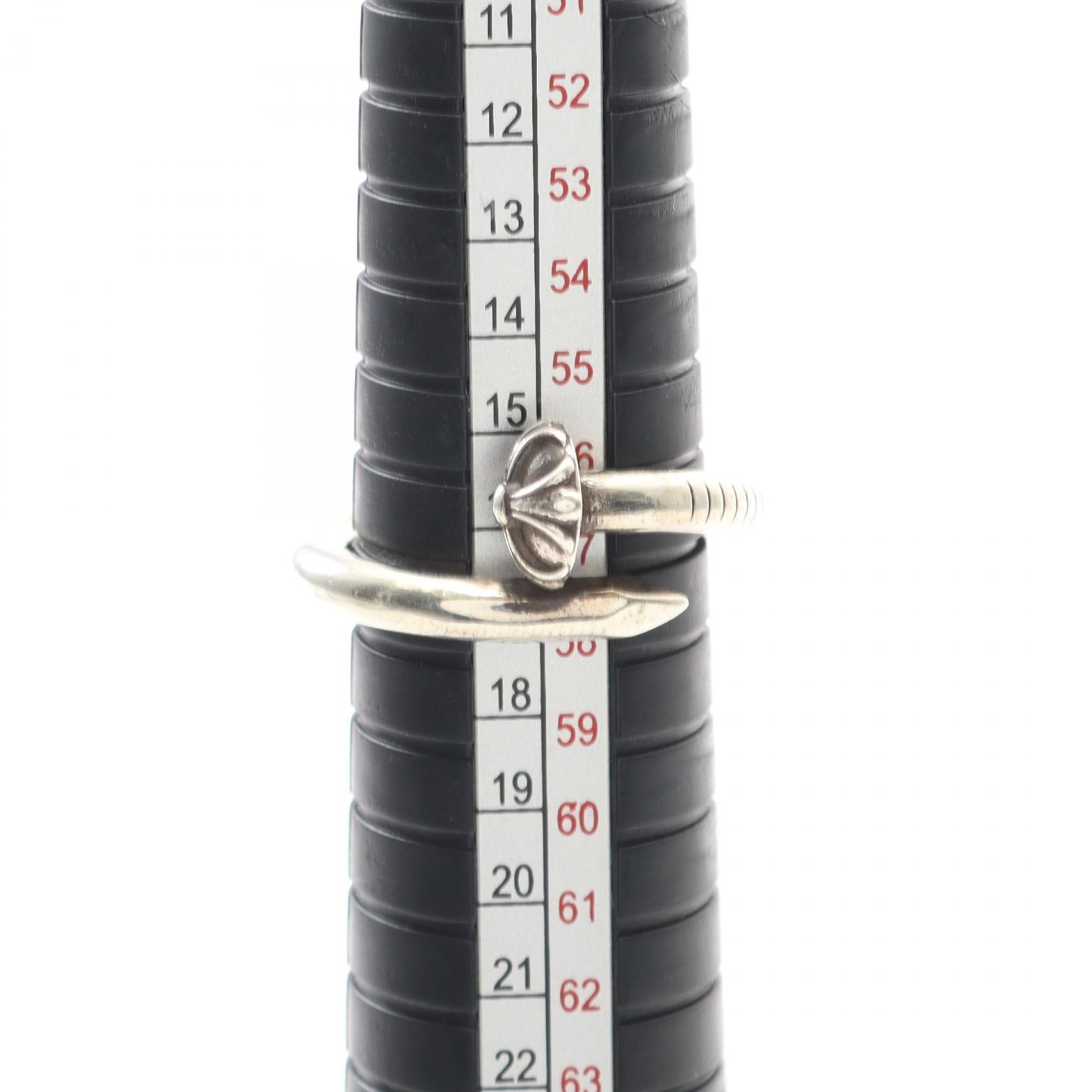 CHROME HEARTS NAIL CRSBALL Ring Silver925 Used mens US size 8.25