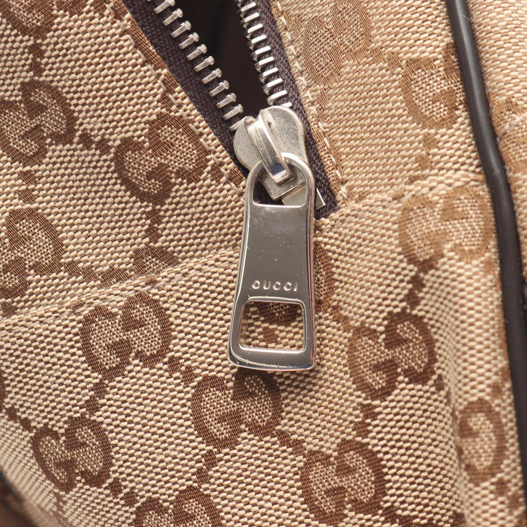 GUCCI Rucksack Backpack 449906 GG canvas leather Beige Brown  display picture 3