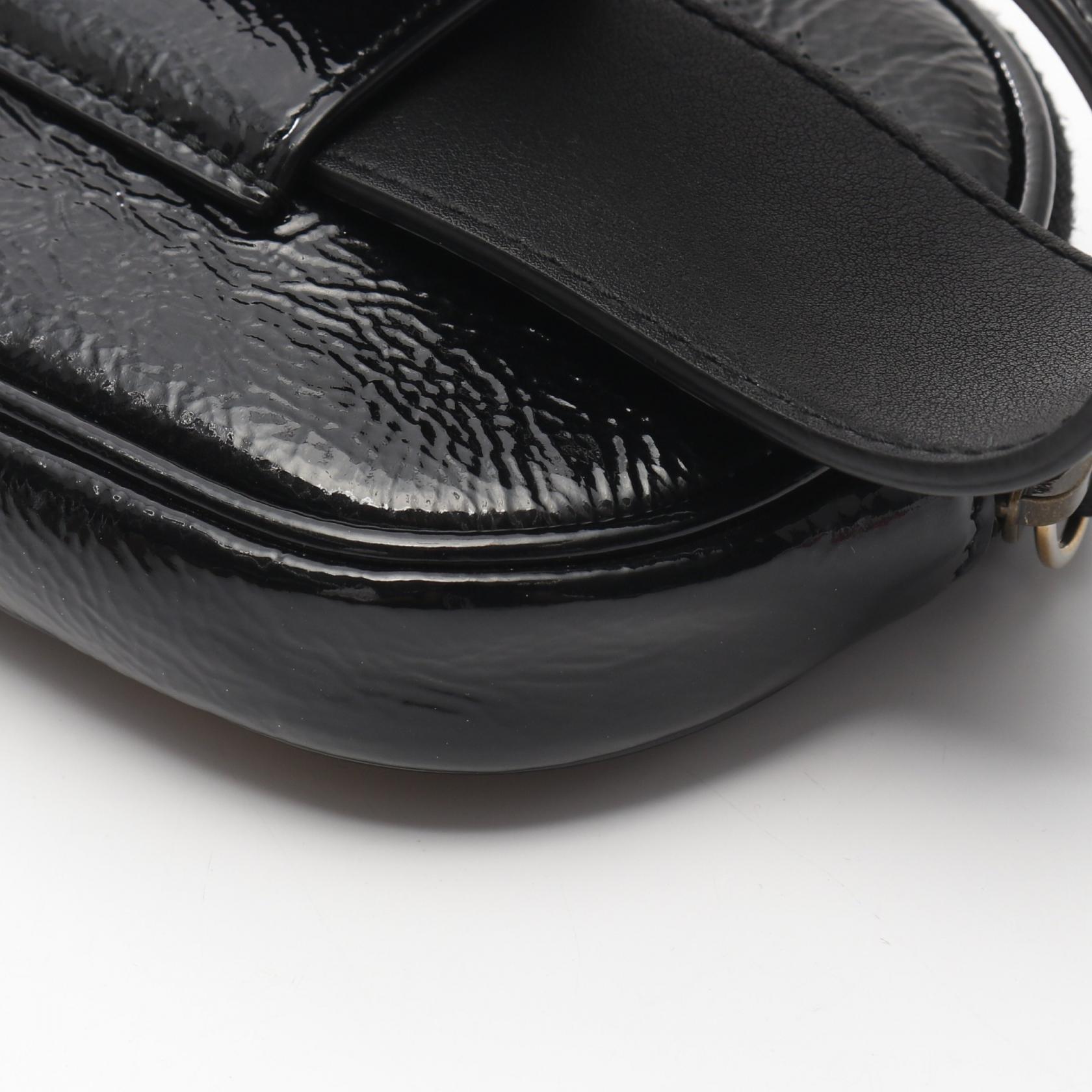 GUCCI Game Patch Belt Bag Waist Body Patent Leather Women\'s Black 529428 GUCCI Game Patch Logo Belt Bum Waist Bag 529428 Patent  main image 4