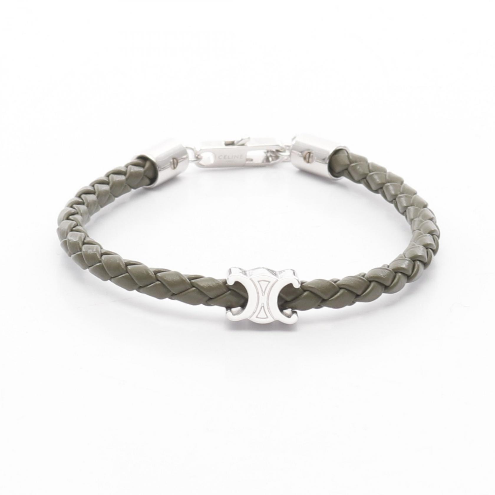 CELINE Triomphe Beach Bracelet 18.5cm 461DP3SMO15KV Stainless