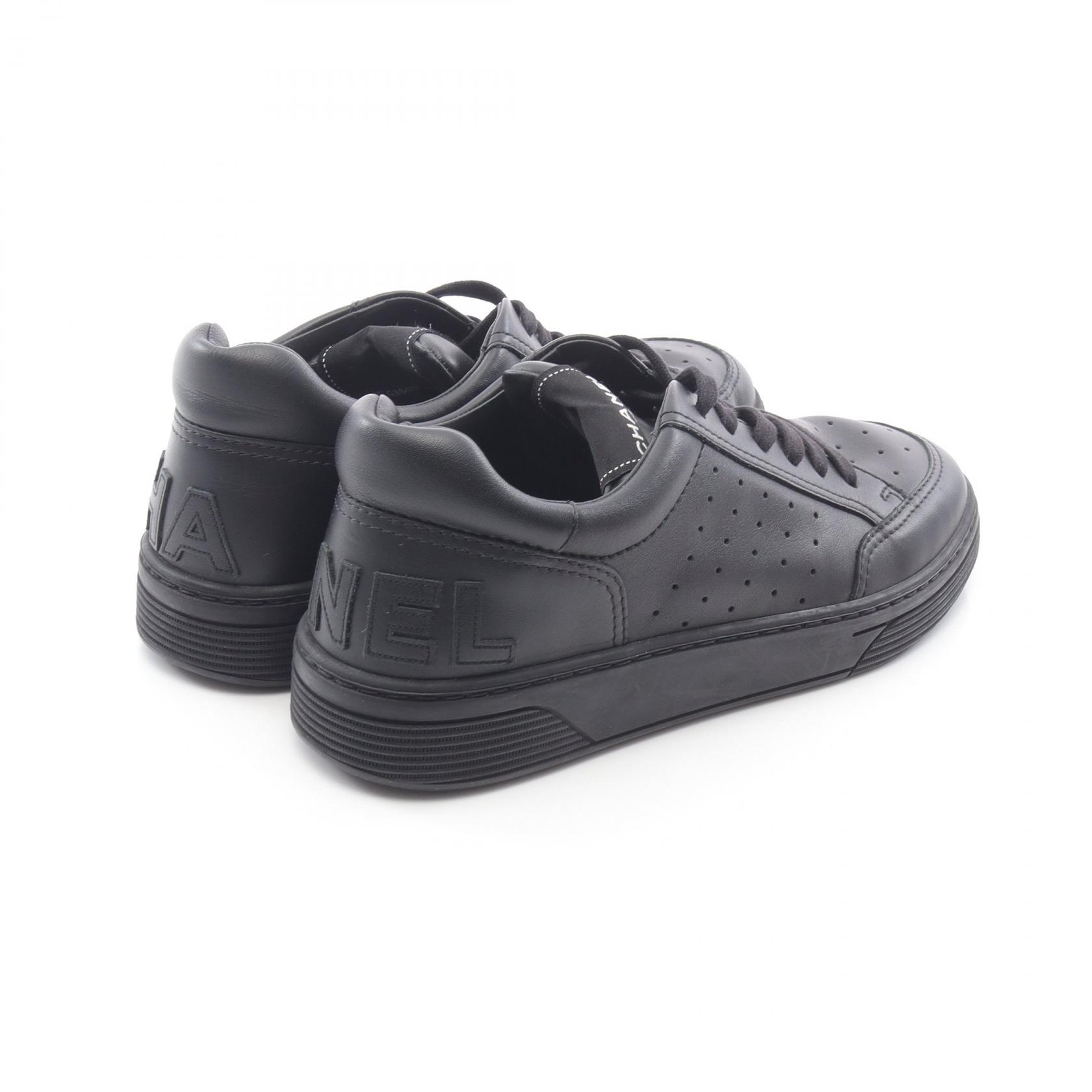 CHANEL ブラック スニーカー　38 CHANEL Shoes sneakers G36487 leather Black Used mens size 41 | eBay