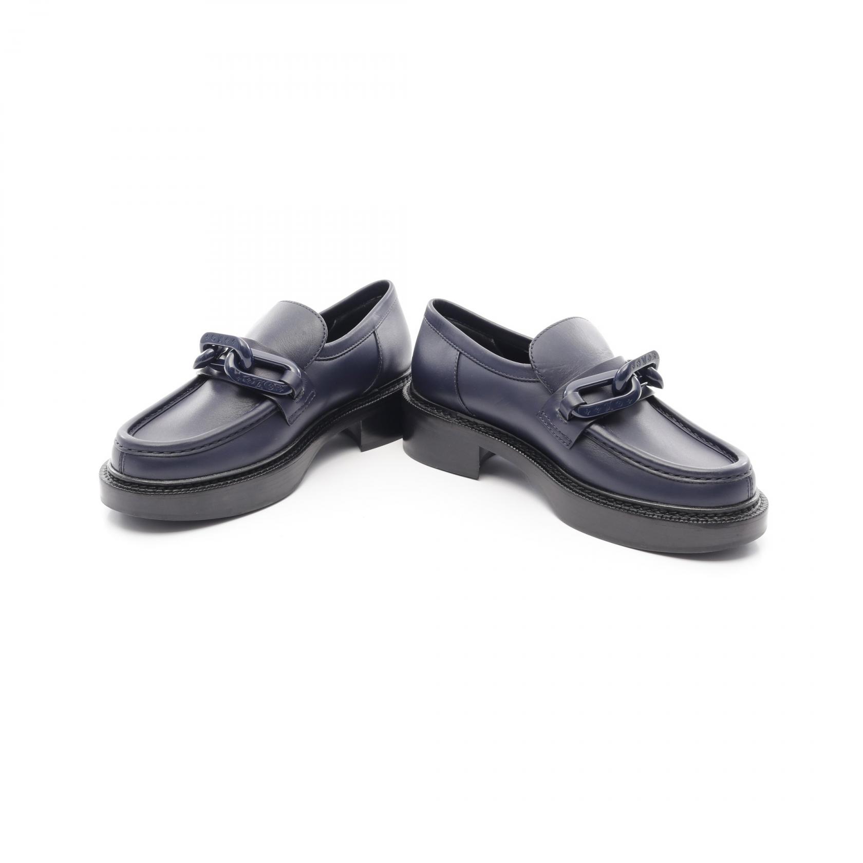 LOUIS VUITTON Academy Loafers Flat Shoes MA1201 Leather Navy LOUIS VUITTON Academy Loafers Flat Shoes MA1201 Leather Navy