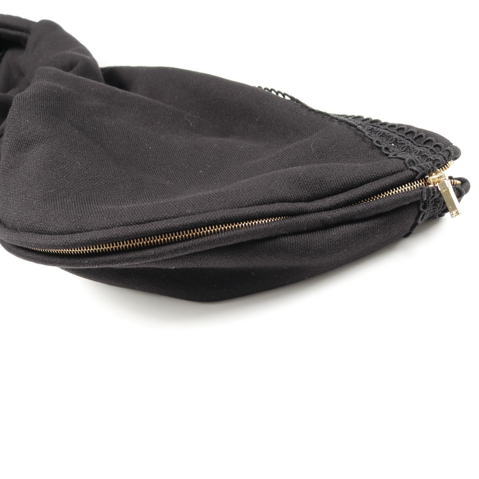 CHANEL COCO Mark lace Hoodie P76223V67500 cotton Black Used