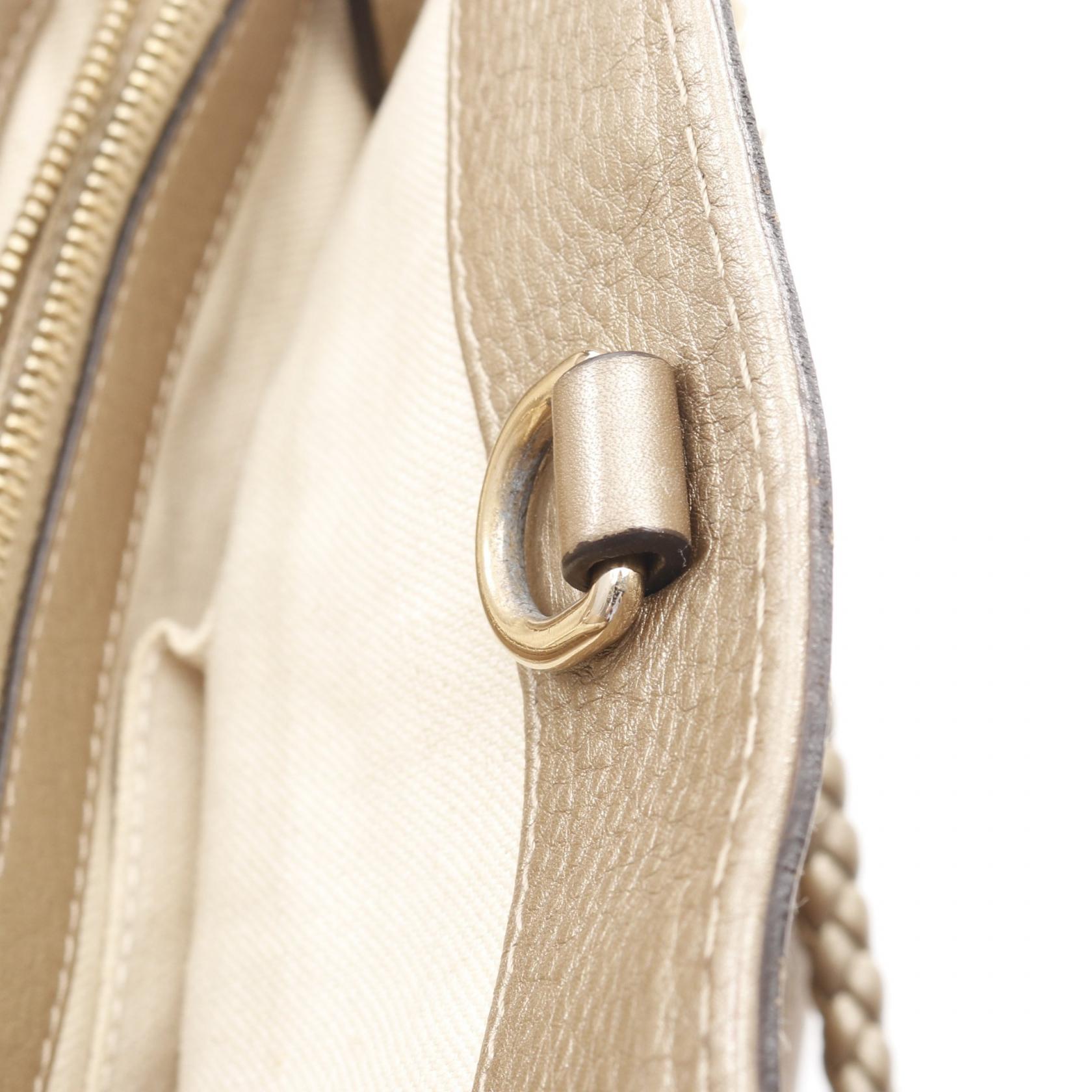 GUCCI Bella Bamboo Tote shoulder Bag 269945 leather Gold Used | eBay