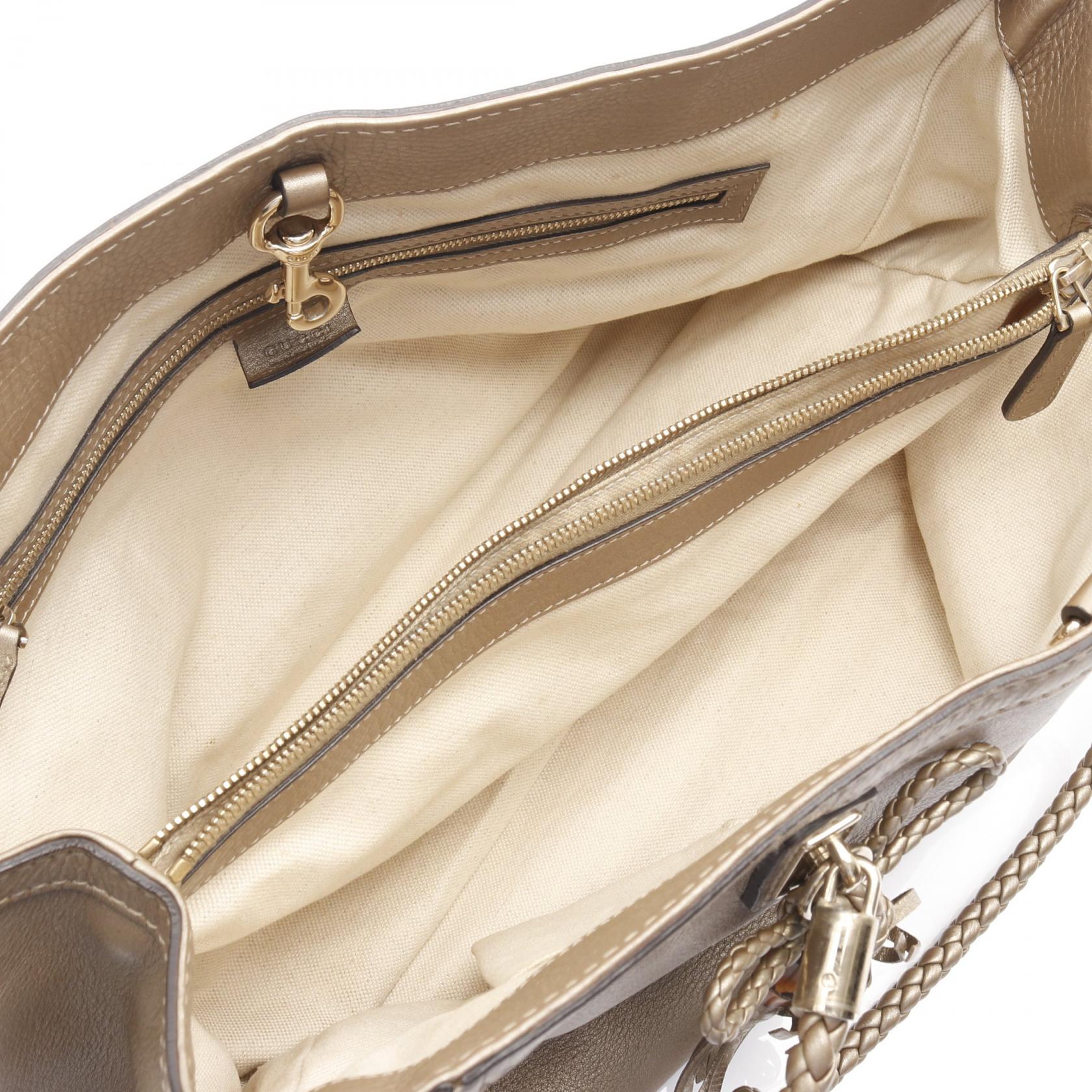 GUCCI Bella Bamboo Tote shoulder Bag 269945 leather Gold Used | eBay