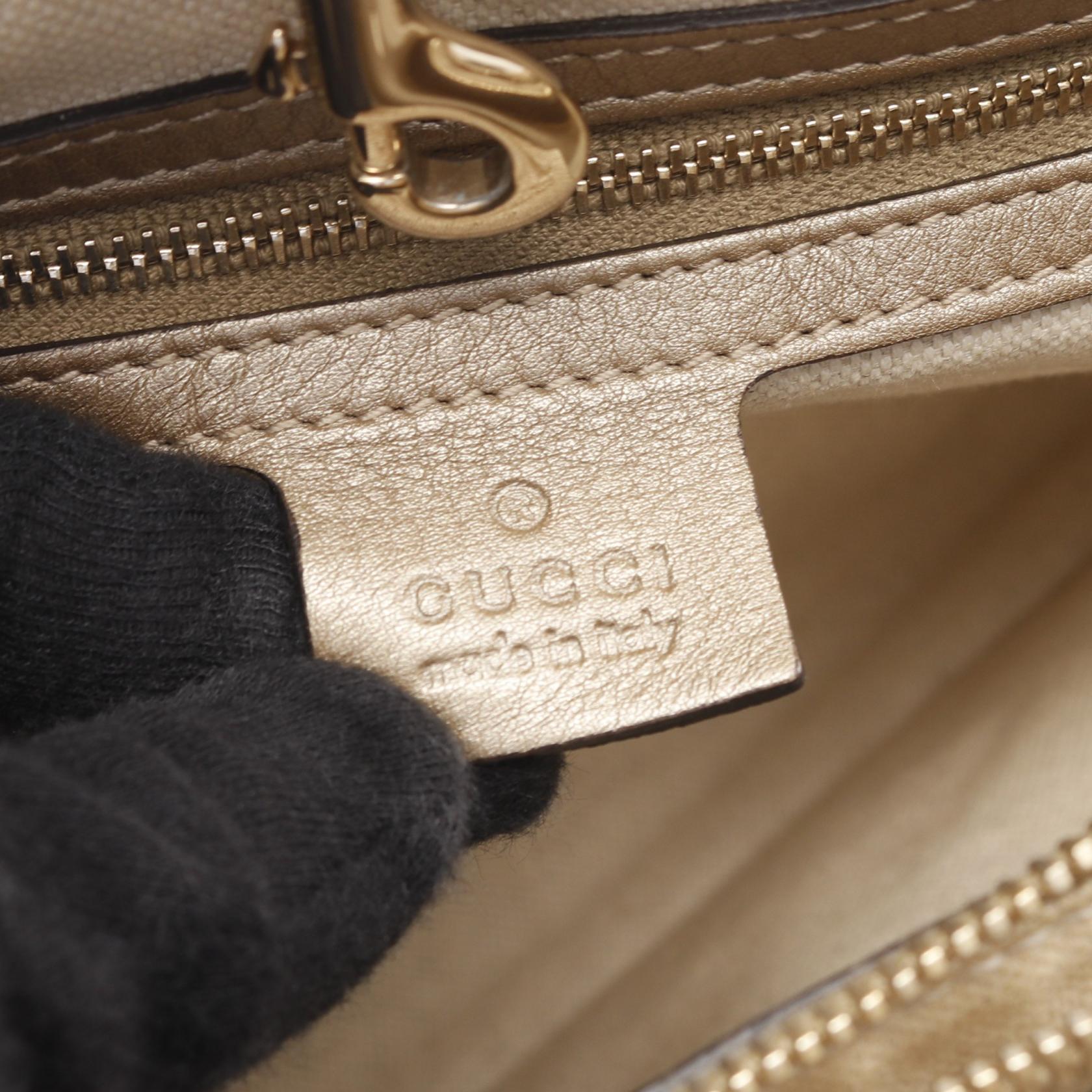 GUCCI Bella Bamboo Tote shoulder Bag 269945 leather Gold Used | eBay
