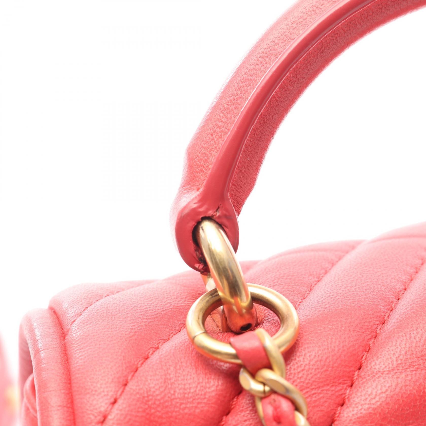 Chanel Chevron Stitch Chain Backpack Lambskin Pink Chanel Pink Chain Melody Backpack – Consign of the Times ™ main image 3