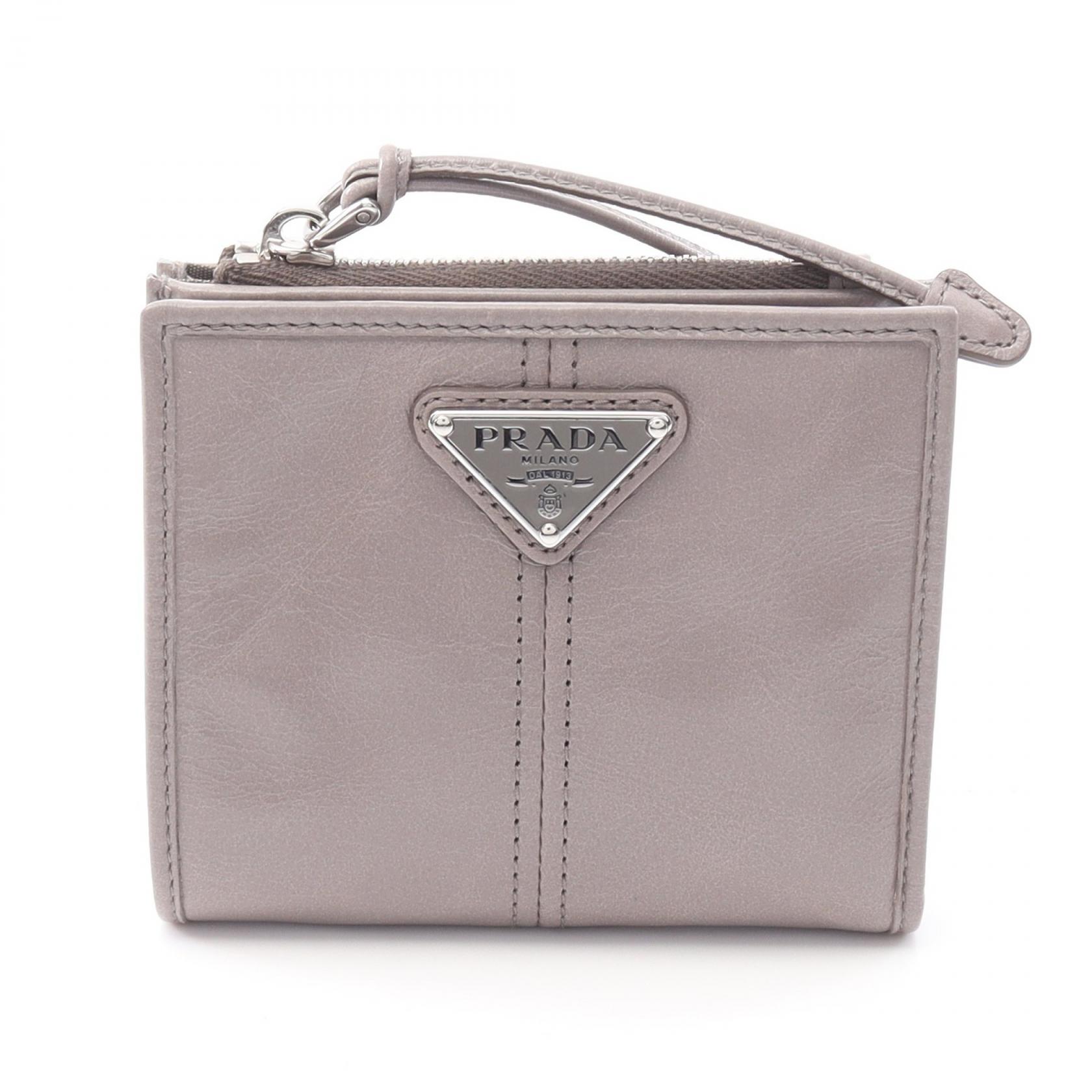 プラダ PRADA SOFT LUX 二つ折り財布 財布 レザー メンズ レディース グレー系 2ML0492CX7F0116 【新品】 2101219086804_1.jpg