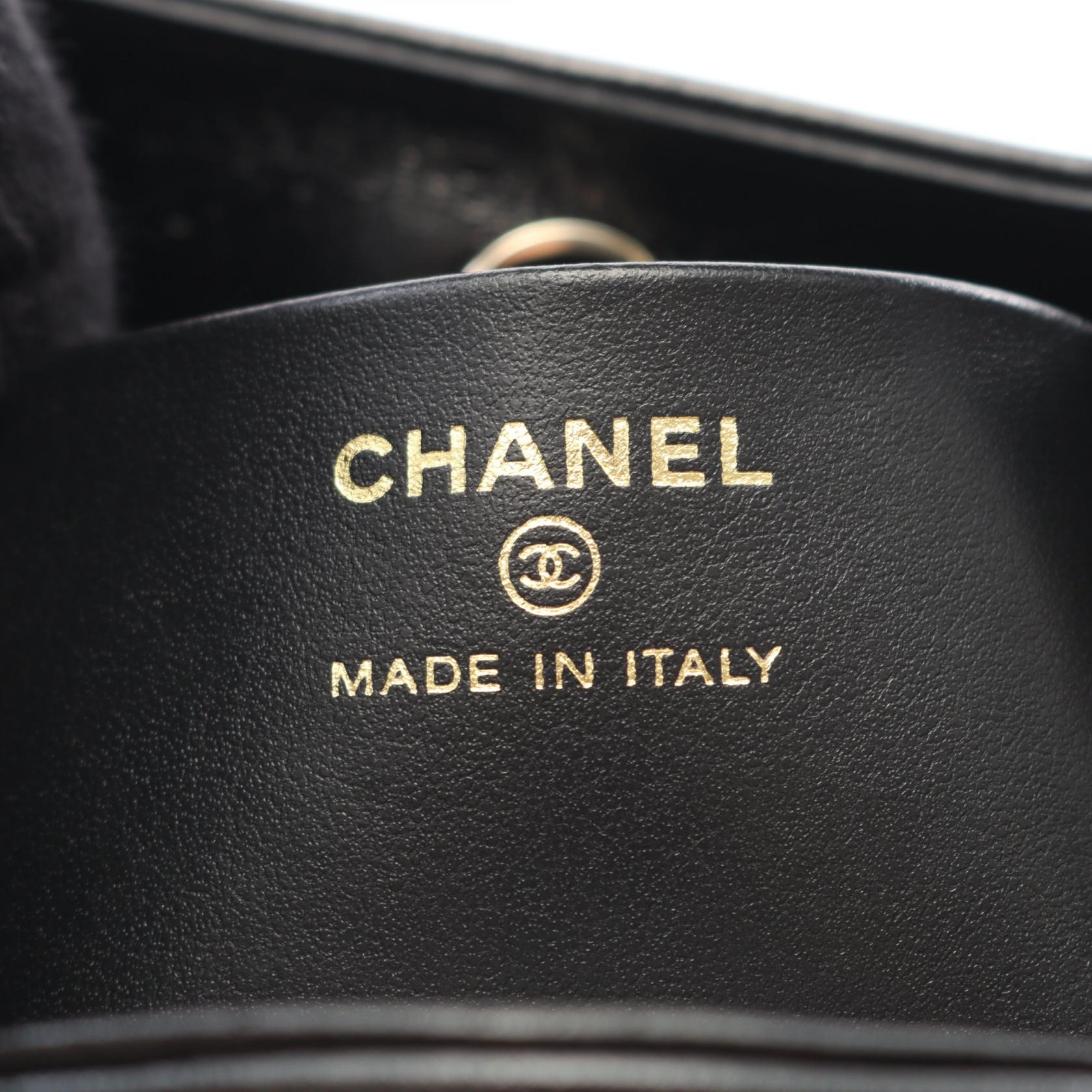 CHANEL 31 Nano 2Way Chain Shoulder Handbag AP3656 Leather Black