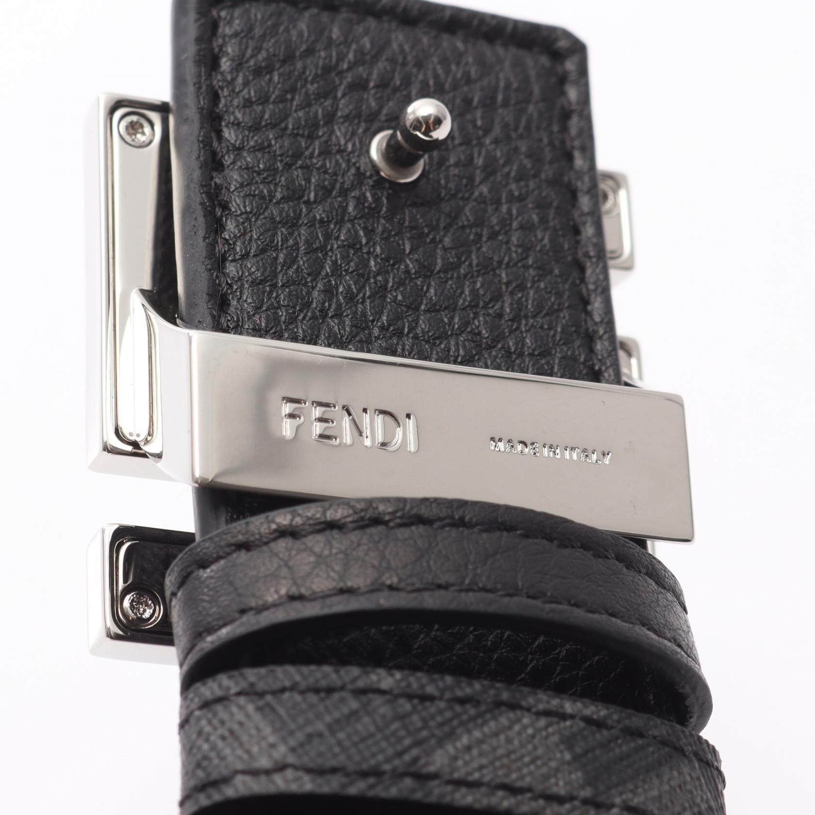 Fendi Gray leather belt. FF Fendi Men main image 3