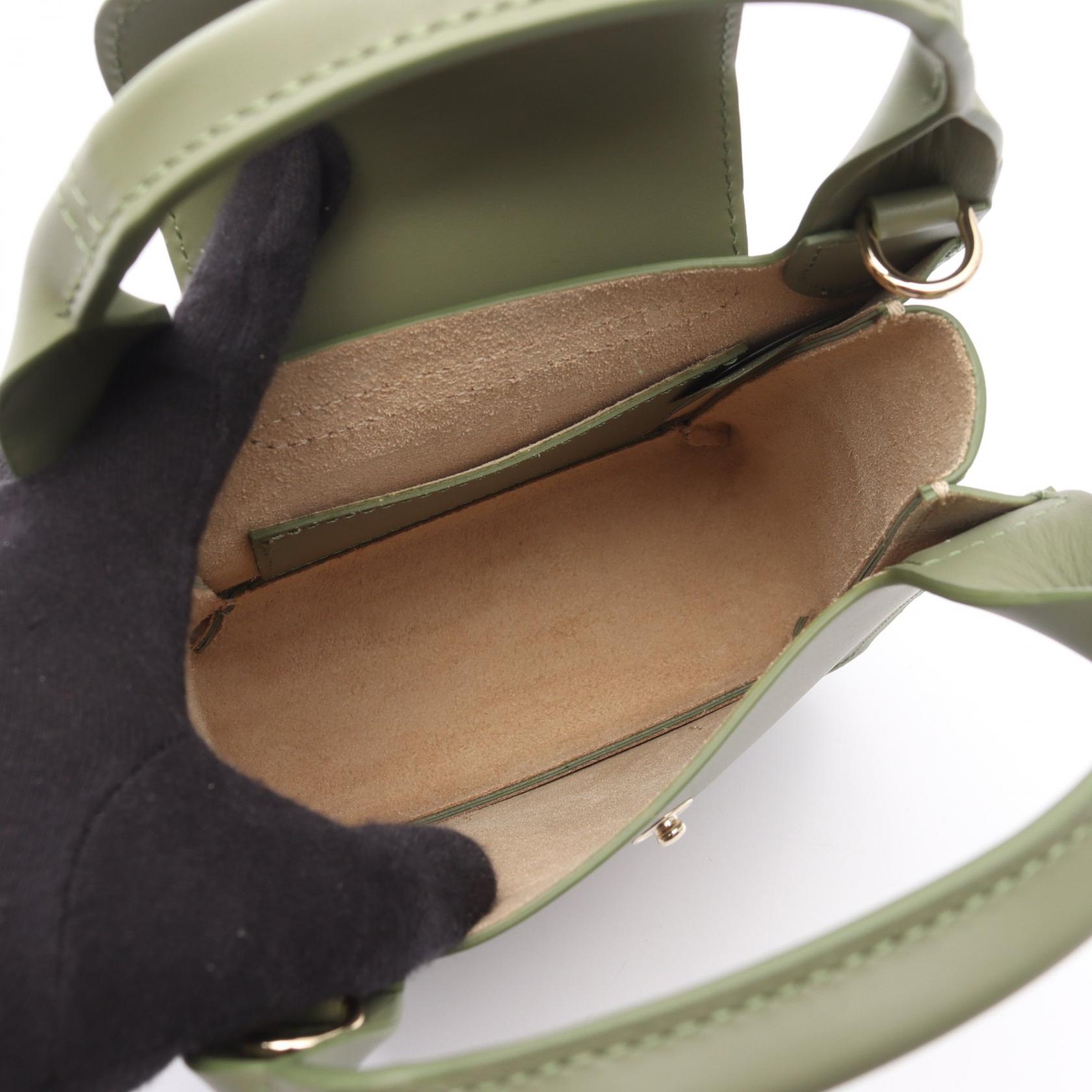 Longchamp Le Pliage Extra XS 2Way Shoulder Handbag leather Khaki