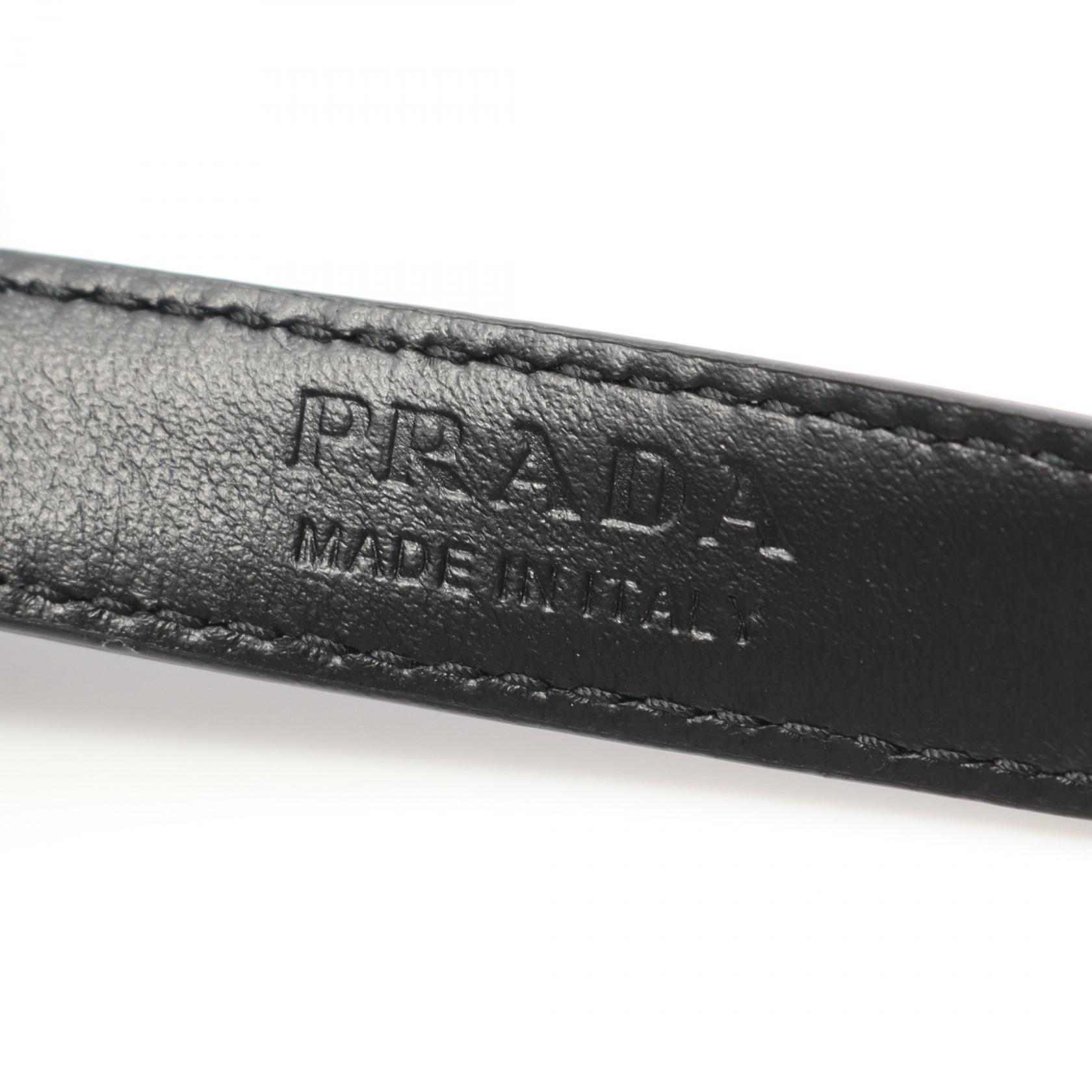 Belt by Prada 1C 1803 Leather belt Prada Black size 80 cm in Leather - 47683283 main image 3