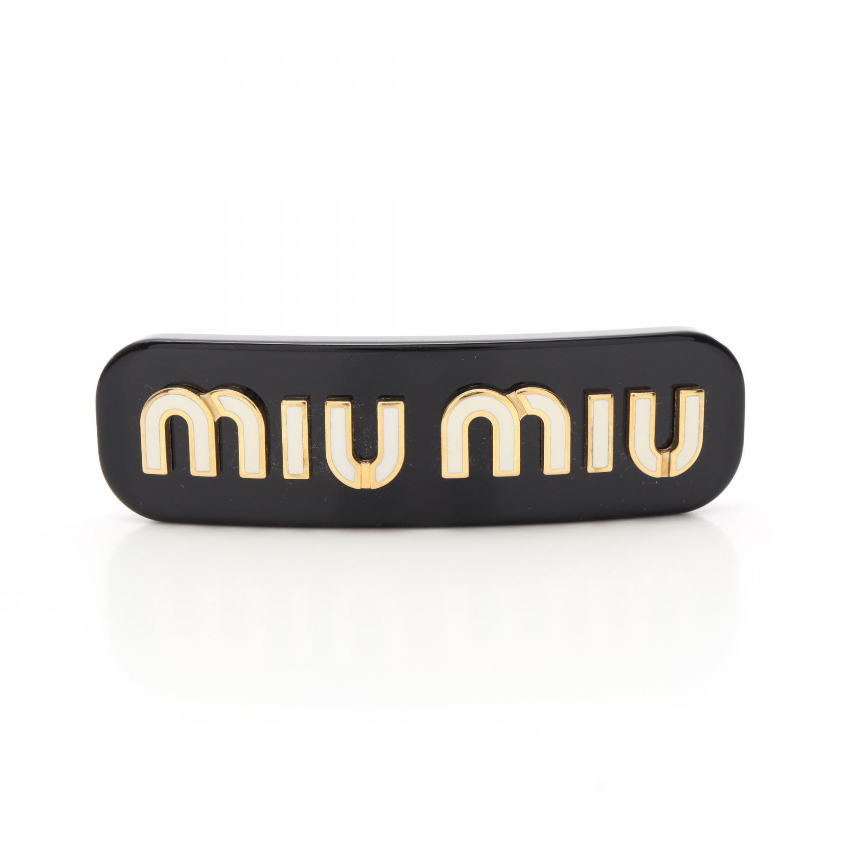 Miu Miu barrette hair clip 5IF0712F72F0967 Gold Plated Plastic