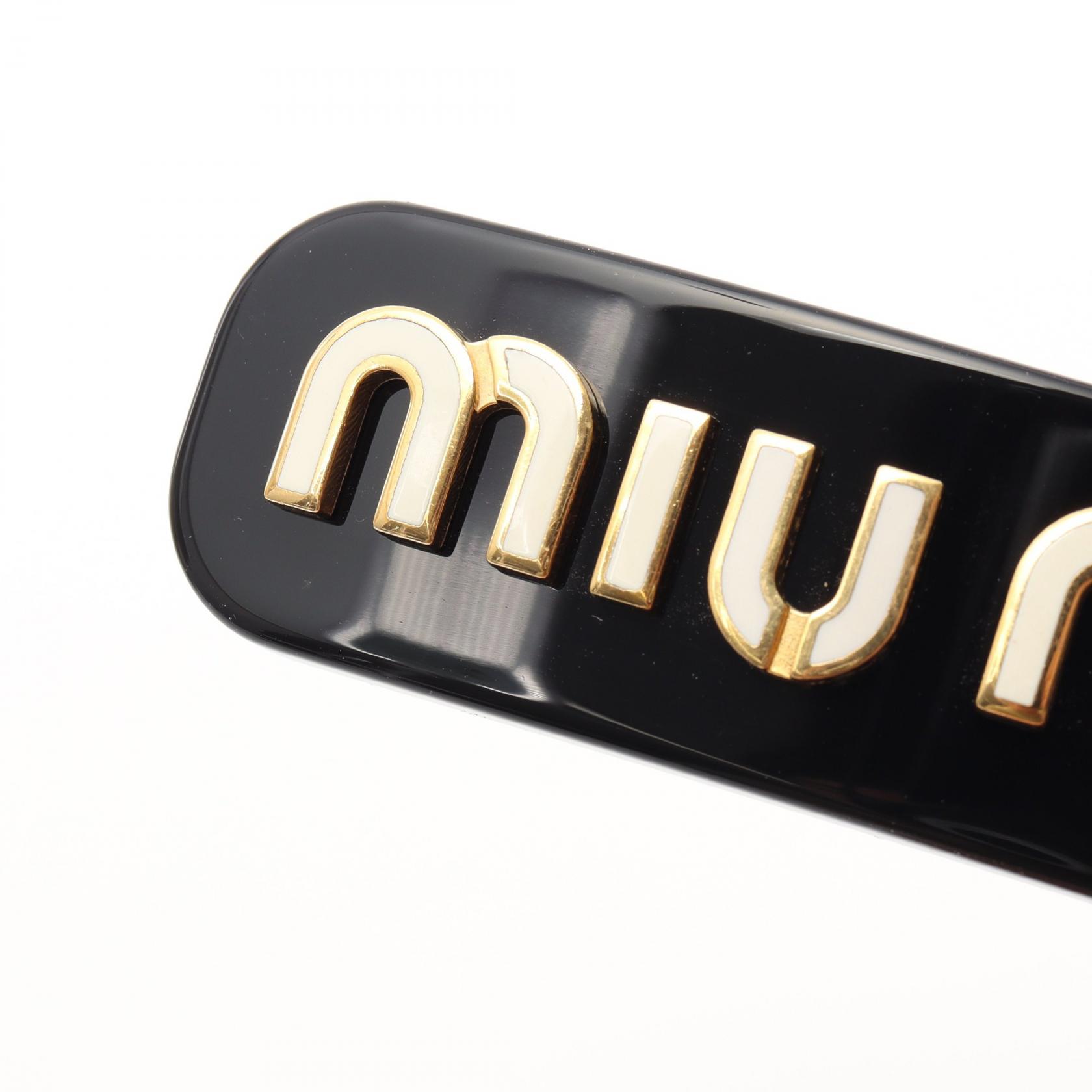 Miu Miu barrette hair clip 5IF0712F72F0967 Gold Plated Plastic