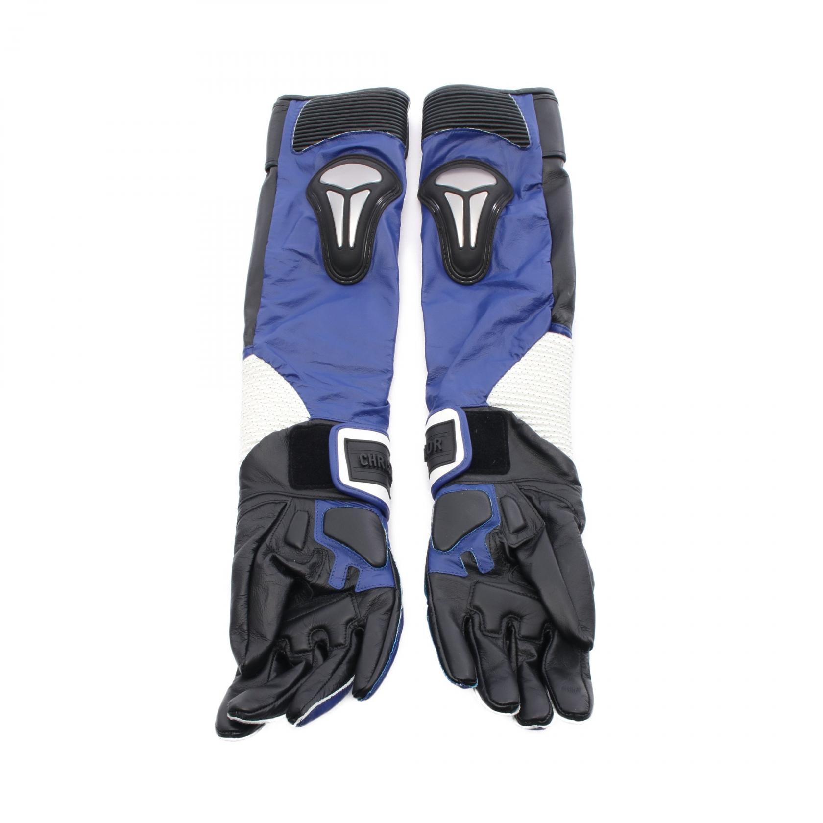 Christian Dior Long Gloves 25GLO750G900529S leather Blue Black #S