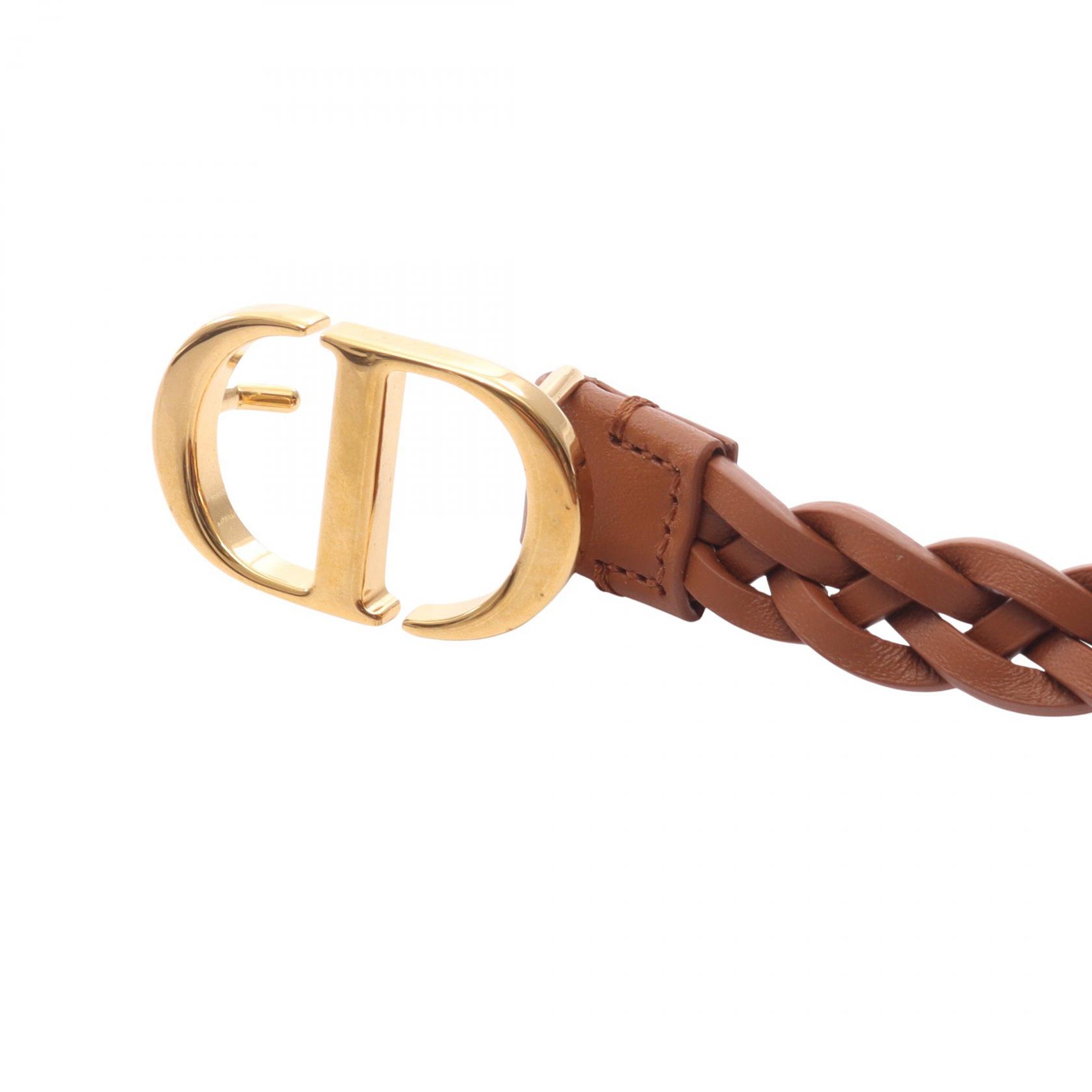 Christian Dior Oblique CD Leather and Canvas Belt Size 85 Christian Dior CD logo double belt B0088UBCW44M85 leather  main image 3