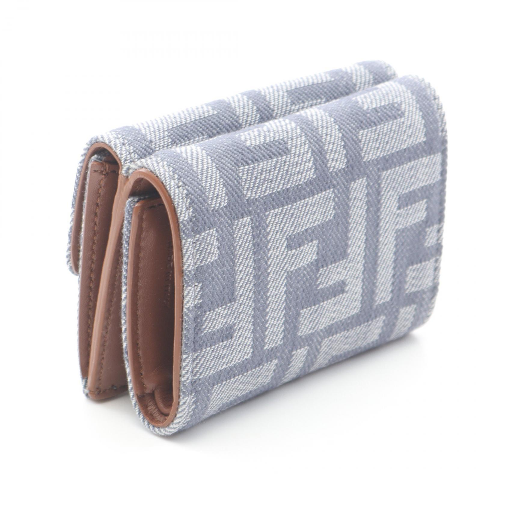 FENDI Baguette Zucca Tri-fold compact wallet 8M0395AUT4F1SXQ