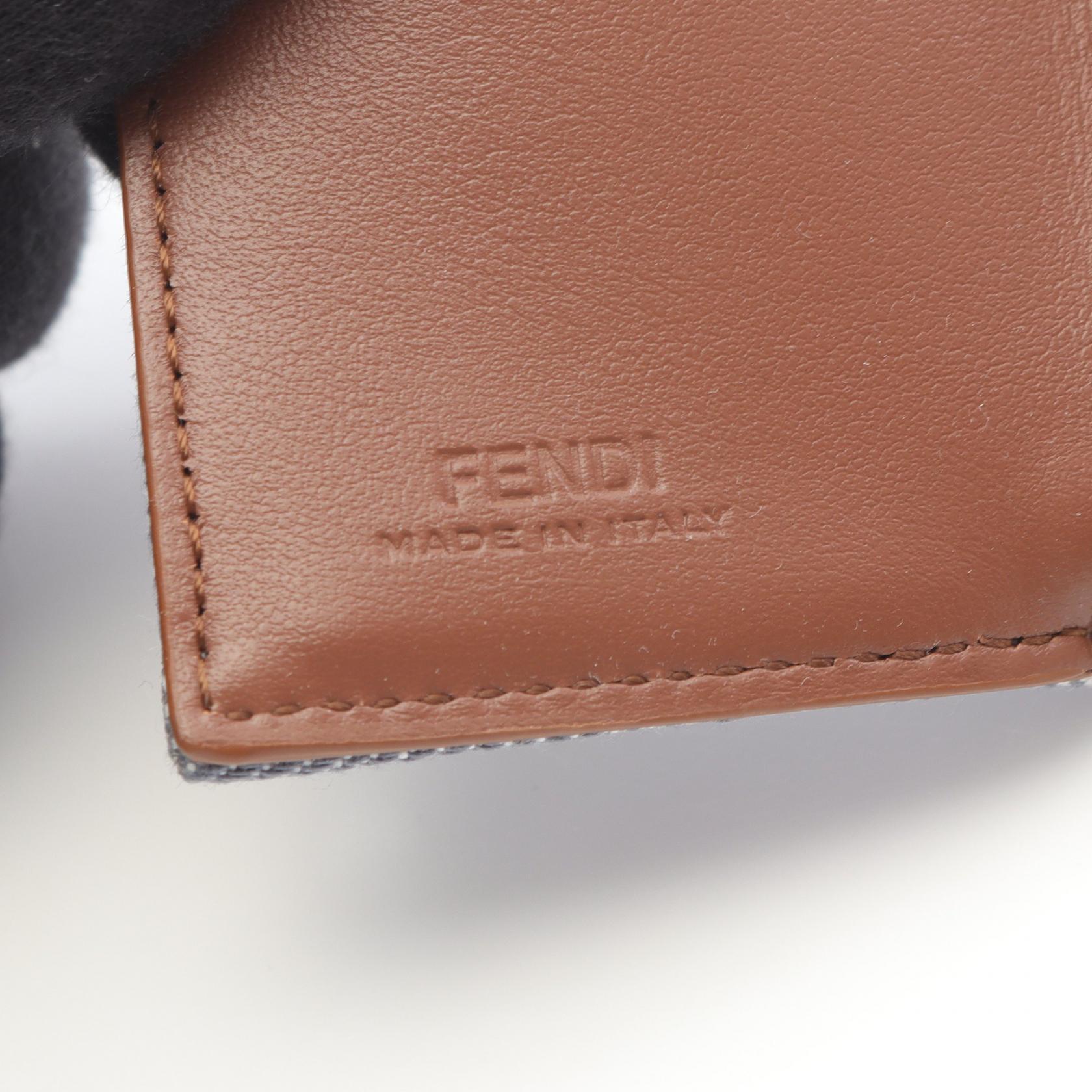 FENDI Baguette Zucca Tri-fold compact wallet 8M0395AUT4F1SXQ