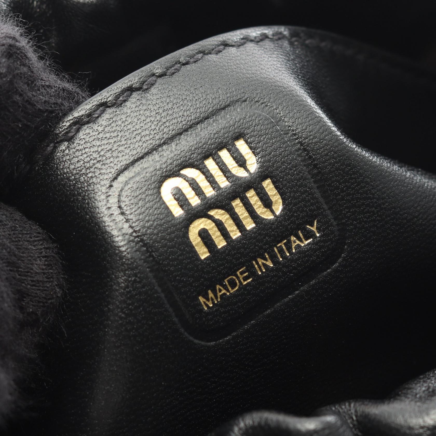 Miu Miu NAPPA Joie Shoulder Bag 5BP089ACSWF0002 leather Black NEW