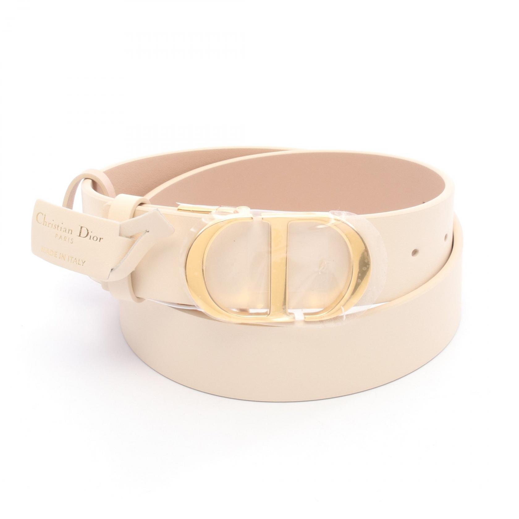 Dior 30 MONTAIGNE Belt B0447UWGA12690 leather Beige Pink NEW 