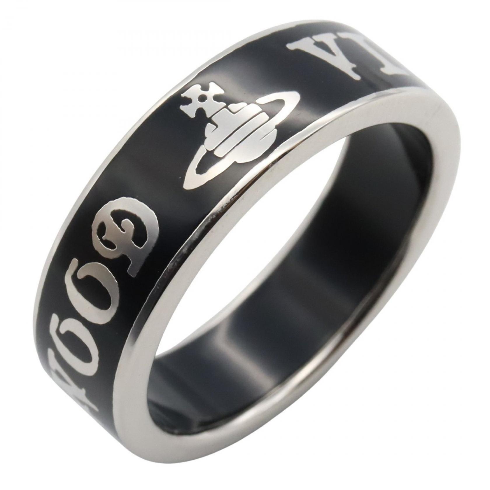 Vivienne Westwood Conduit Street Ring Silver925 Black NEW Unisex