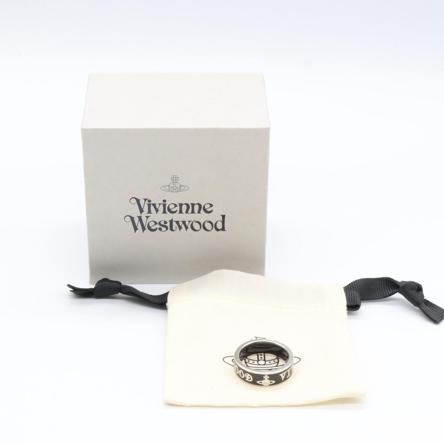 Vivienne Westwood Conduit Street Ring Silver925 Black NEW Unisex