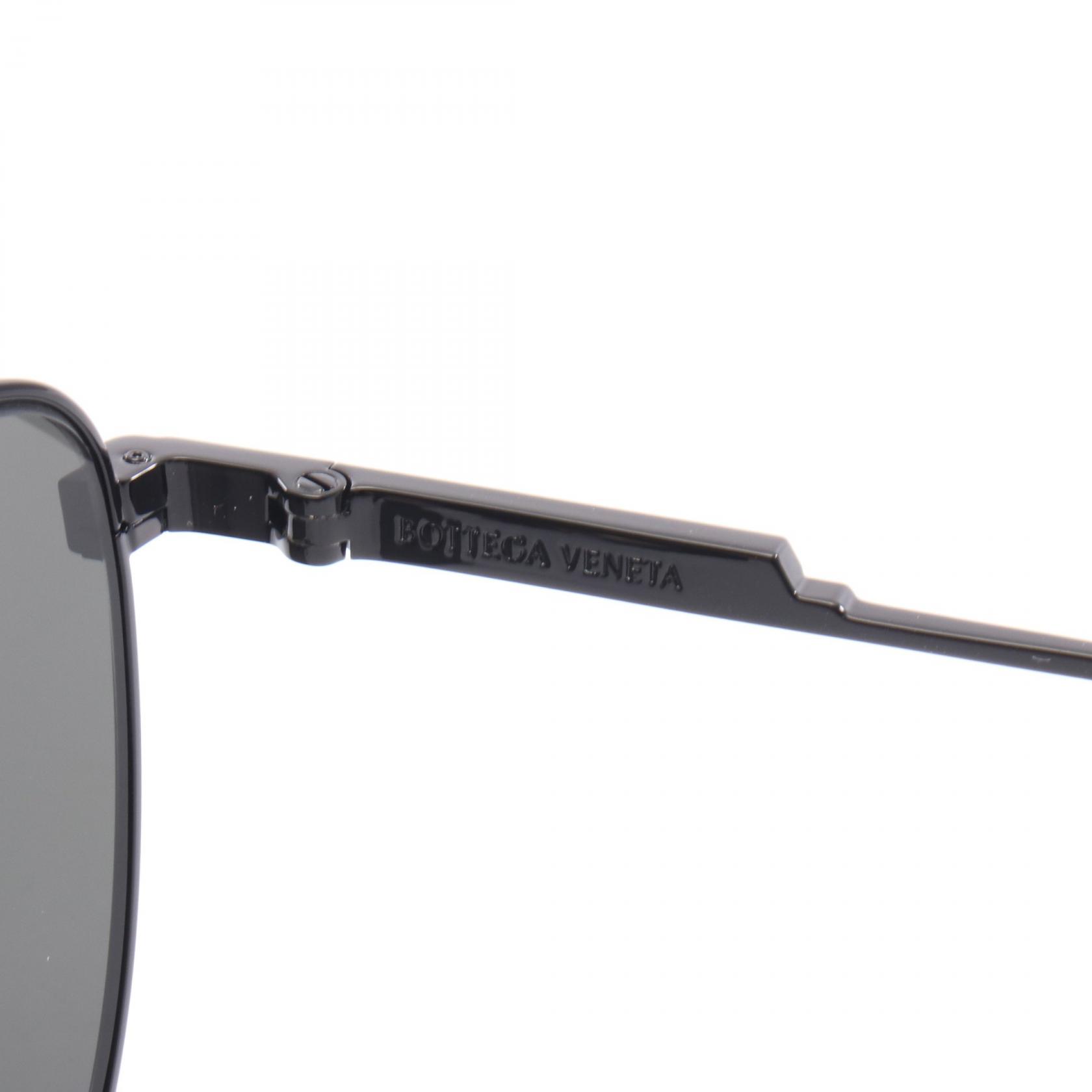 Bottega Veneta Unisex Black and Grey Metal Sunglasses! BV1471S Bottega Veneta Panthos Sunglasses 001 Ruthenium  main image 3