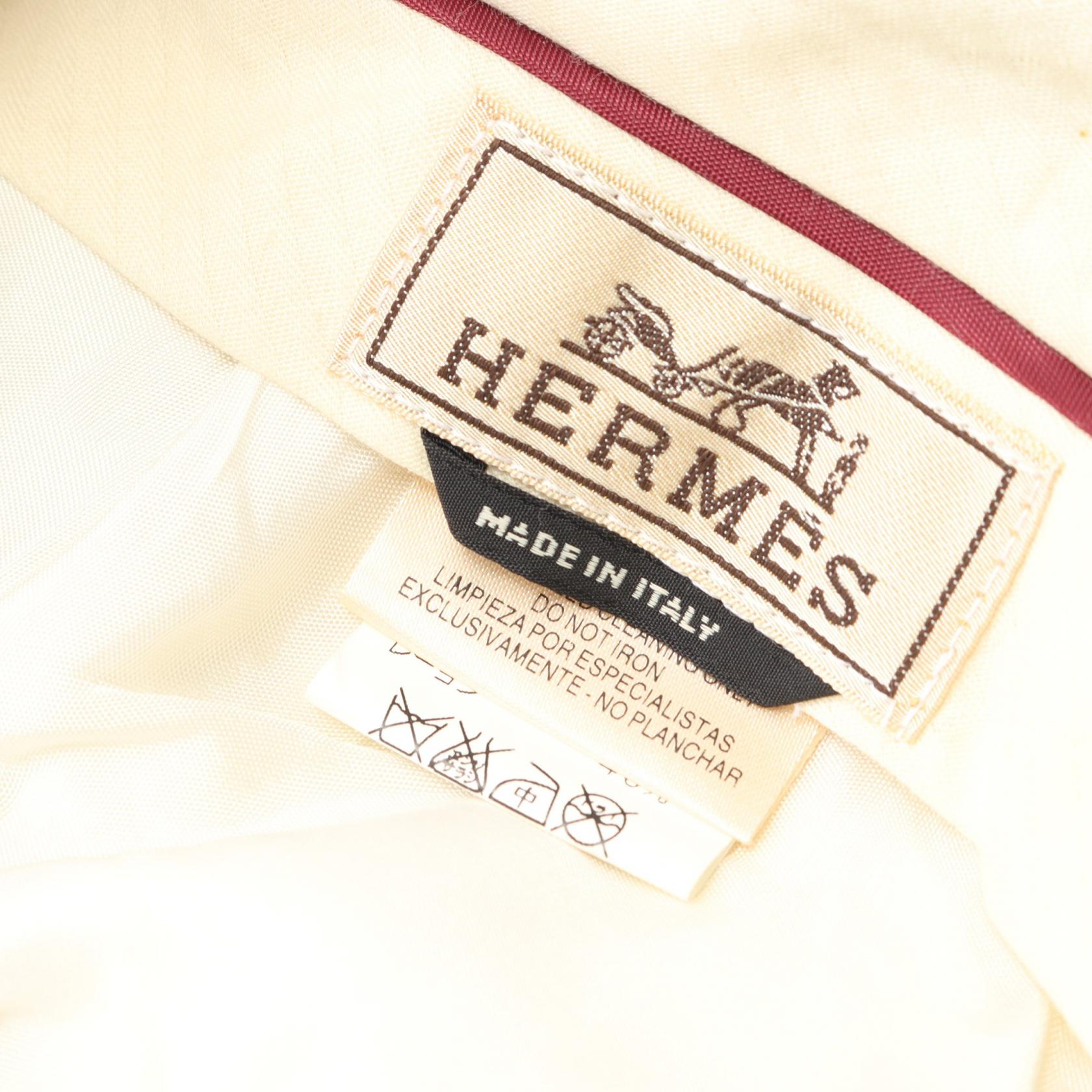 HERMES Pants Trousers - Fabric / Linen - Khaki Size 54 Used mens