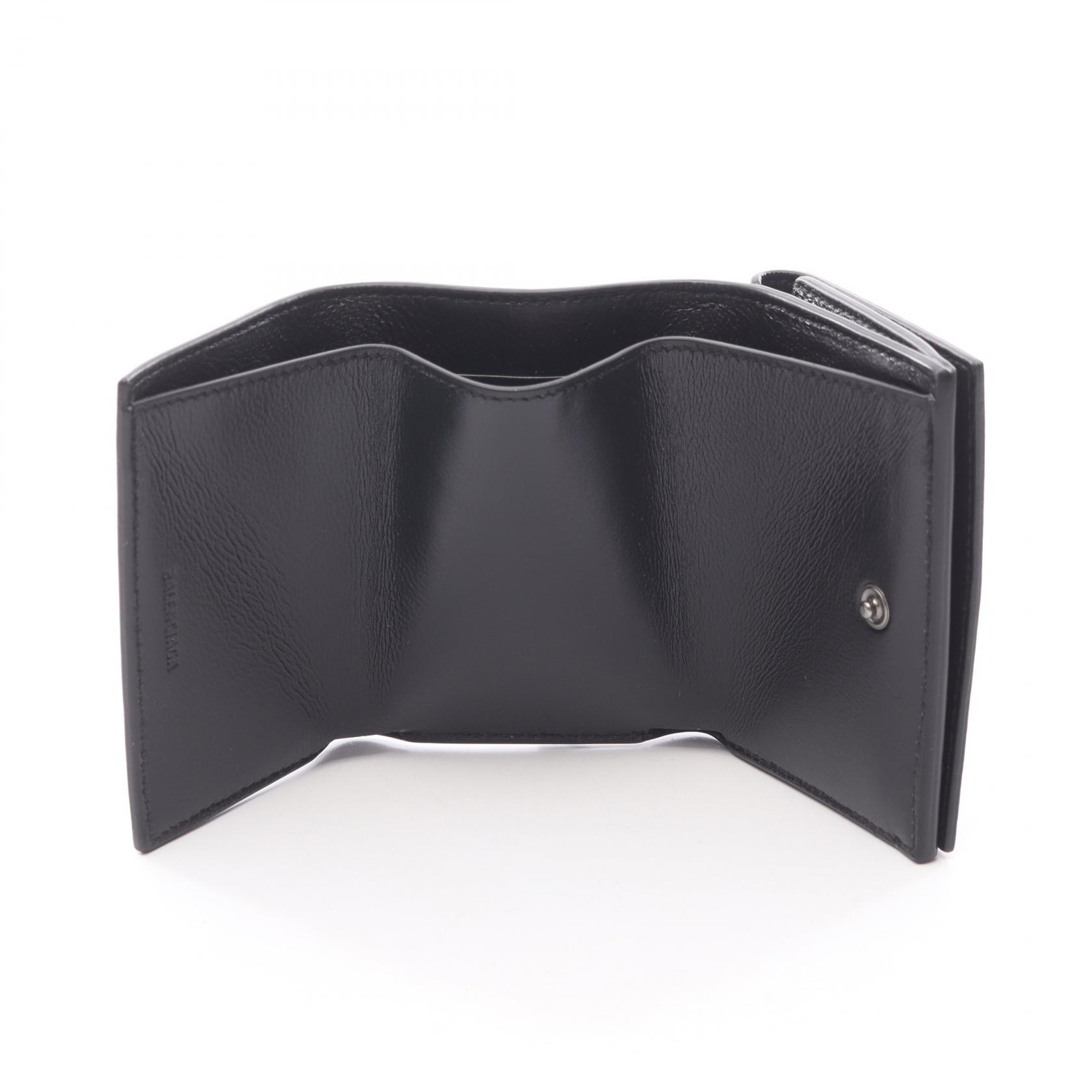 BALENCIAGA Classic mini wallet 64010715Y071000 leather Black NEW