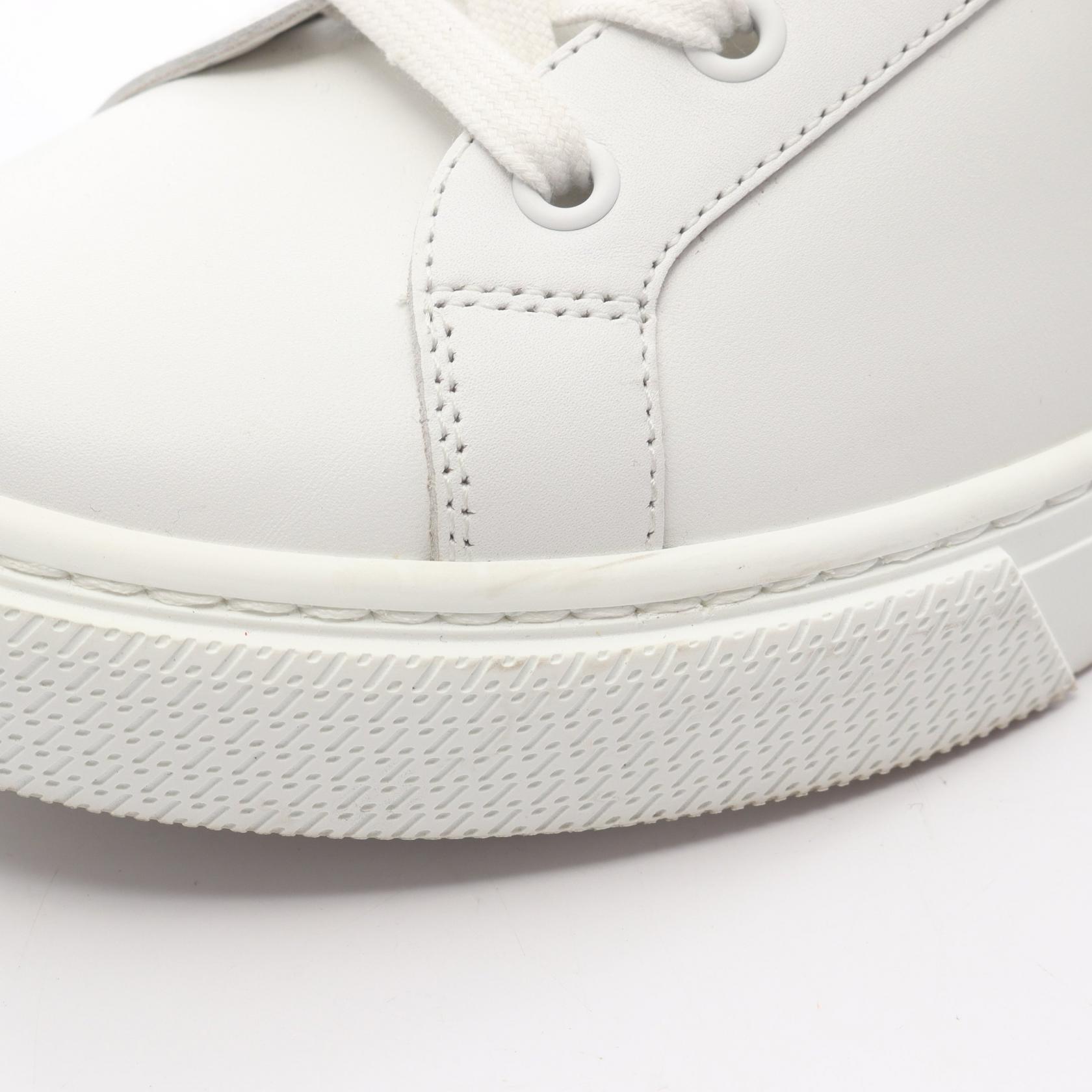 HERMES Daydream sneakers shoes #38 high-cut leather White Used