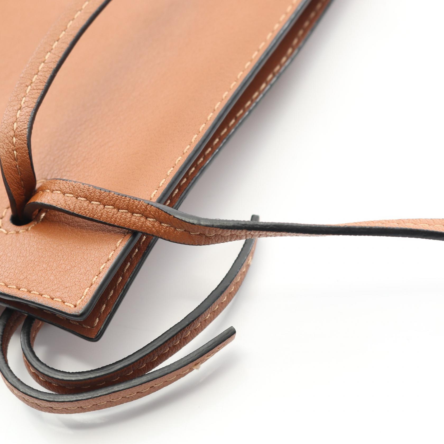 LOEWE Dice pocket Crossbody Shoulder Bag C630R12X01 leather Brown