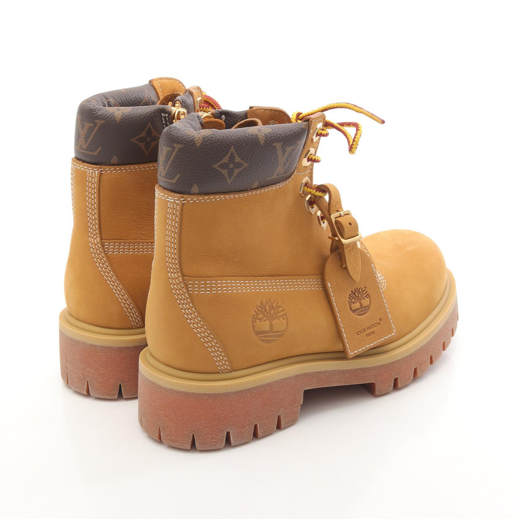 LOUIS VUITTON LV Timberland 6-IN short boots #7.5 leather Brown