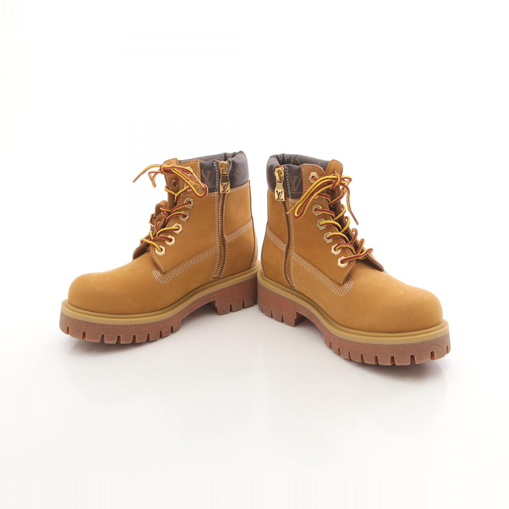 LOUIS VUITTON LV Timberland 6-IN short boots #7.5 leather Brown