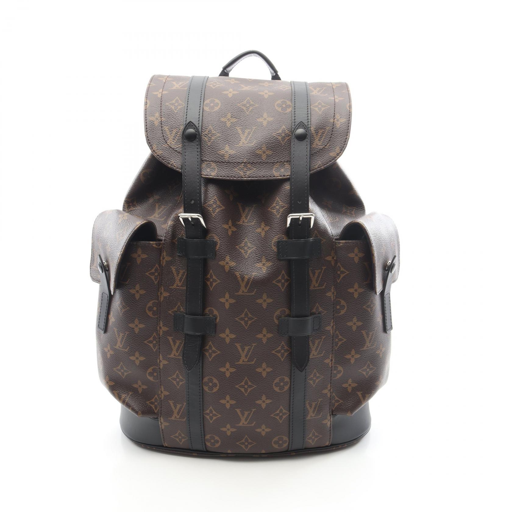 Louis Vuitton Christopher MM Backpack Monogram Macassar LOUIS VUITTON Christopher MM Monogram Macassar Canvas  main image 2