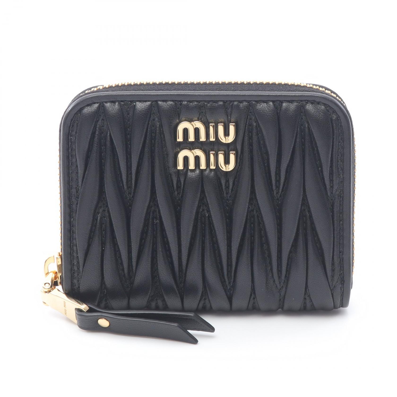Miu Miu MATELASSE Miu miu women’s leather black wallet main image 0
