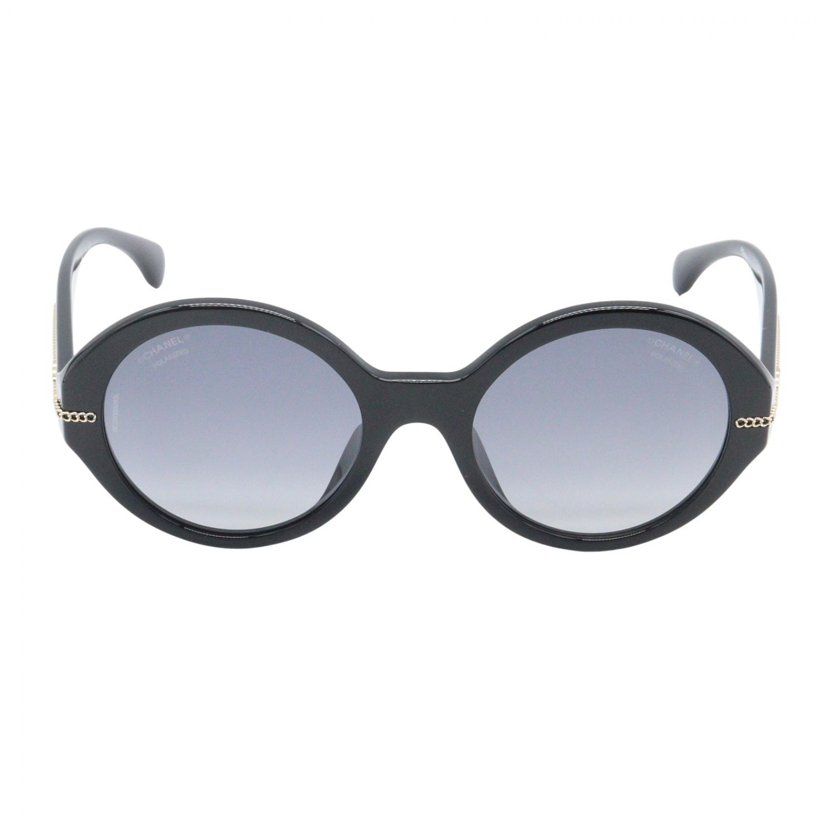 Chanel Sunglasses Acetate Black Silver Eyewear CHANEL Sunglasses: Square Sunglasses, acetate & strass  main image 2