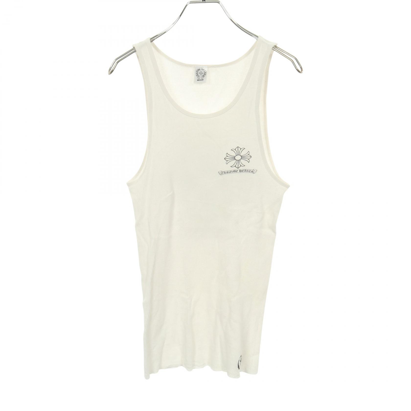CHROME HEARTS ダガーリブタンクトップ ホワイト CHROME HEARTS Tank top cotton White #M Used Women | eBay