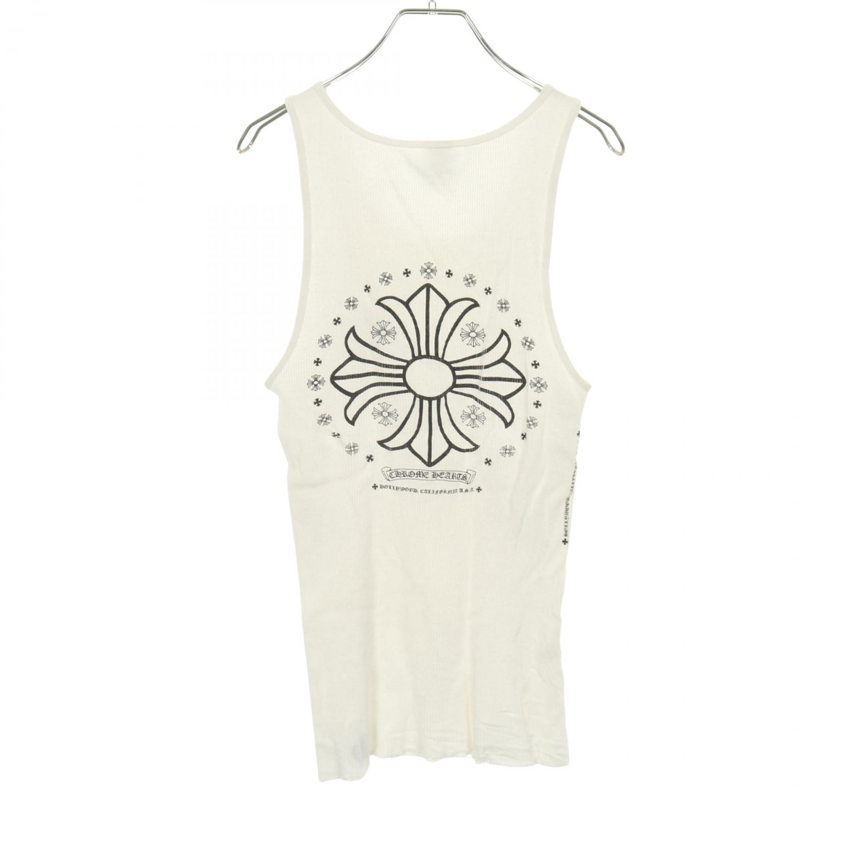 CHROME HEARTS ダガーリブタンクトップ ホワイト CHROME HEARTS Tank top cotton White #M Used Women | eBay