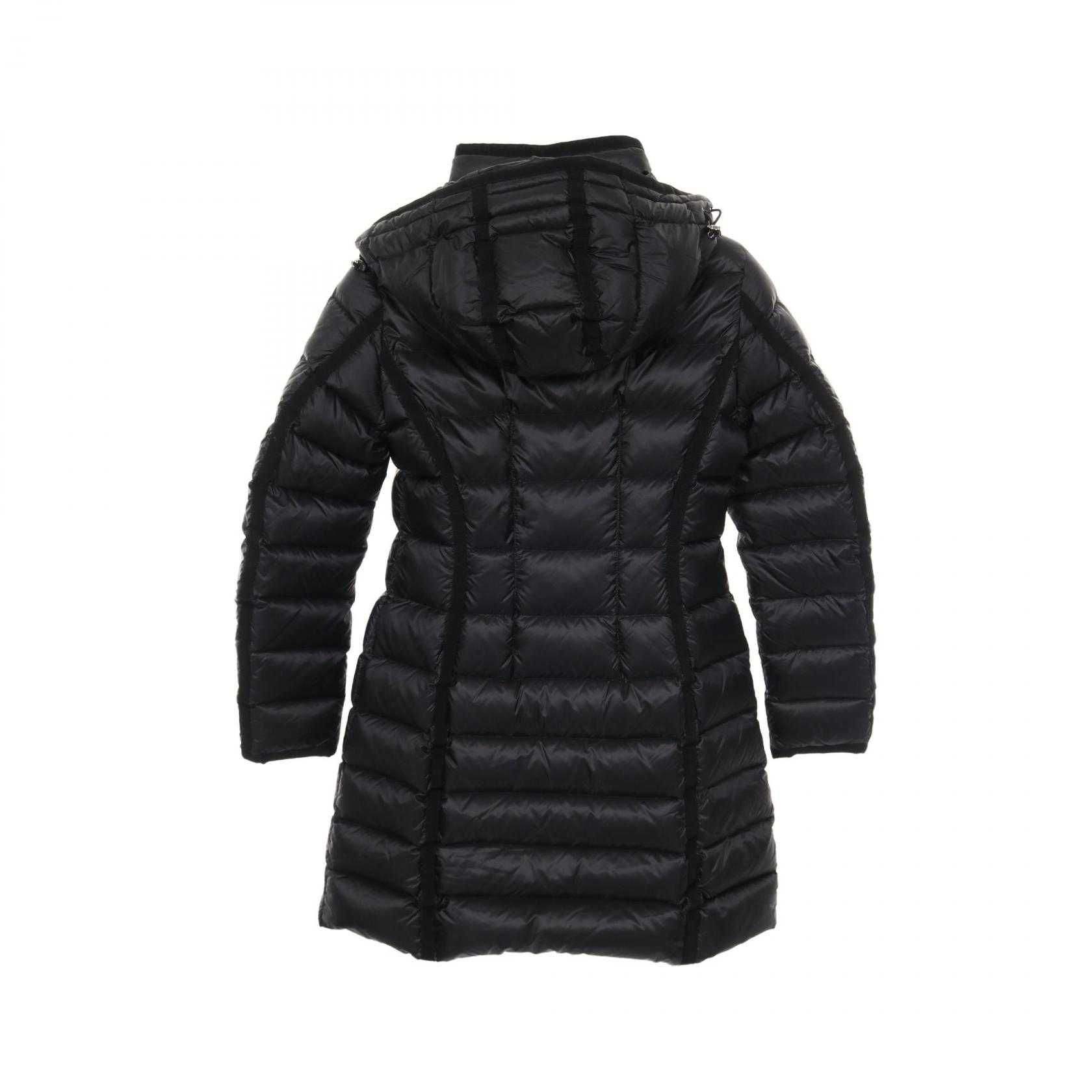 MONCLER HERMINE long Down jacket Coat Nylon Black Used Women size 