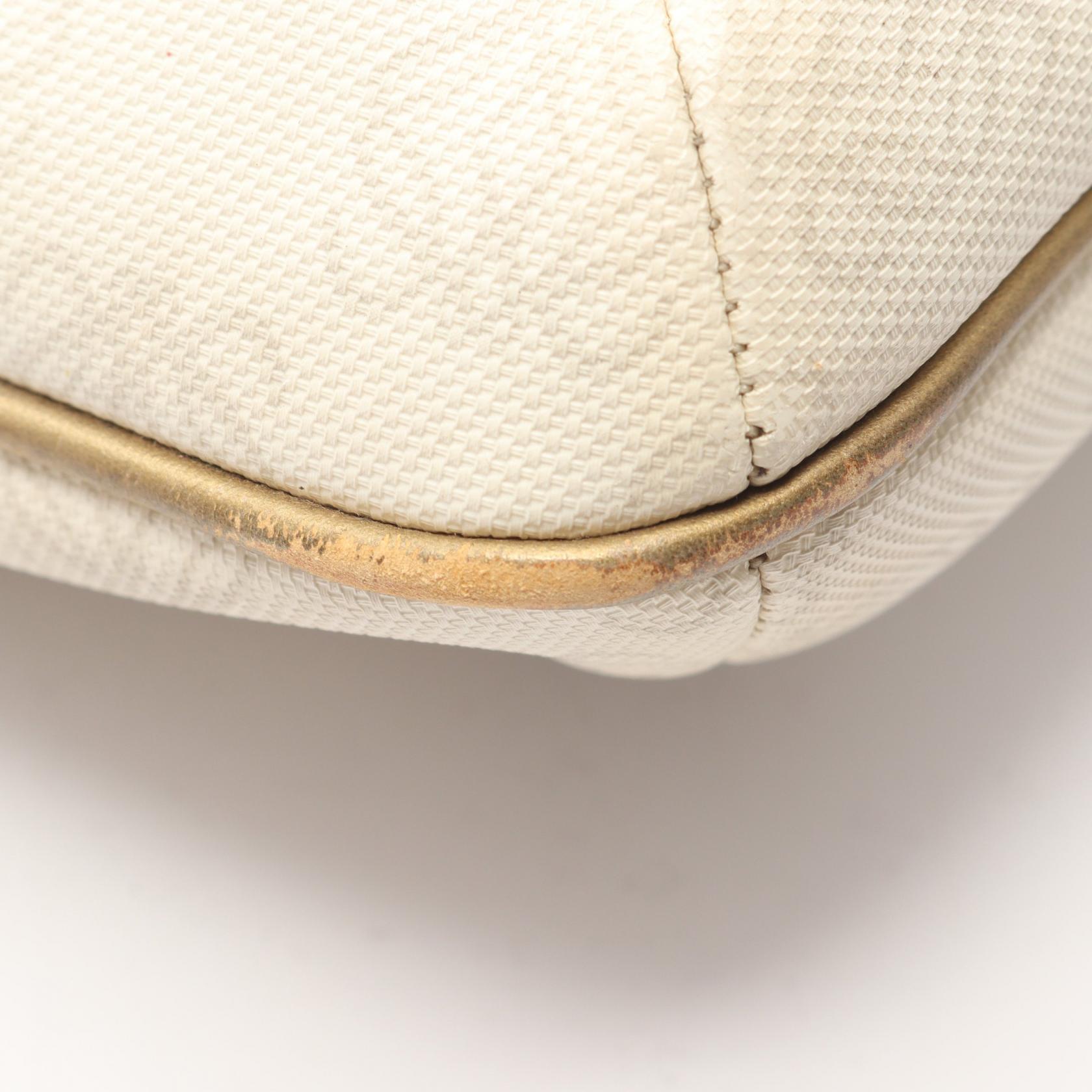LOEWE Repeat anagram Shoulder Bag crossbody canvas leather White